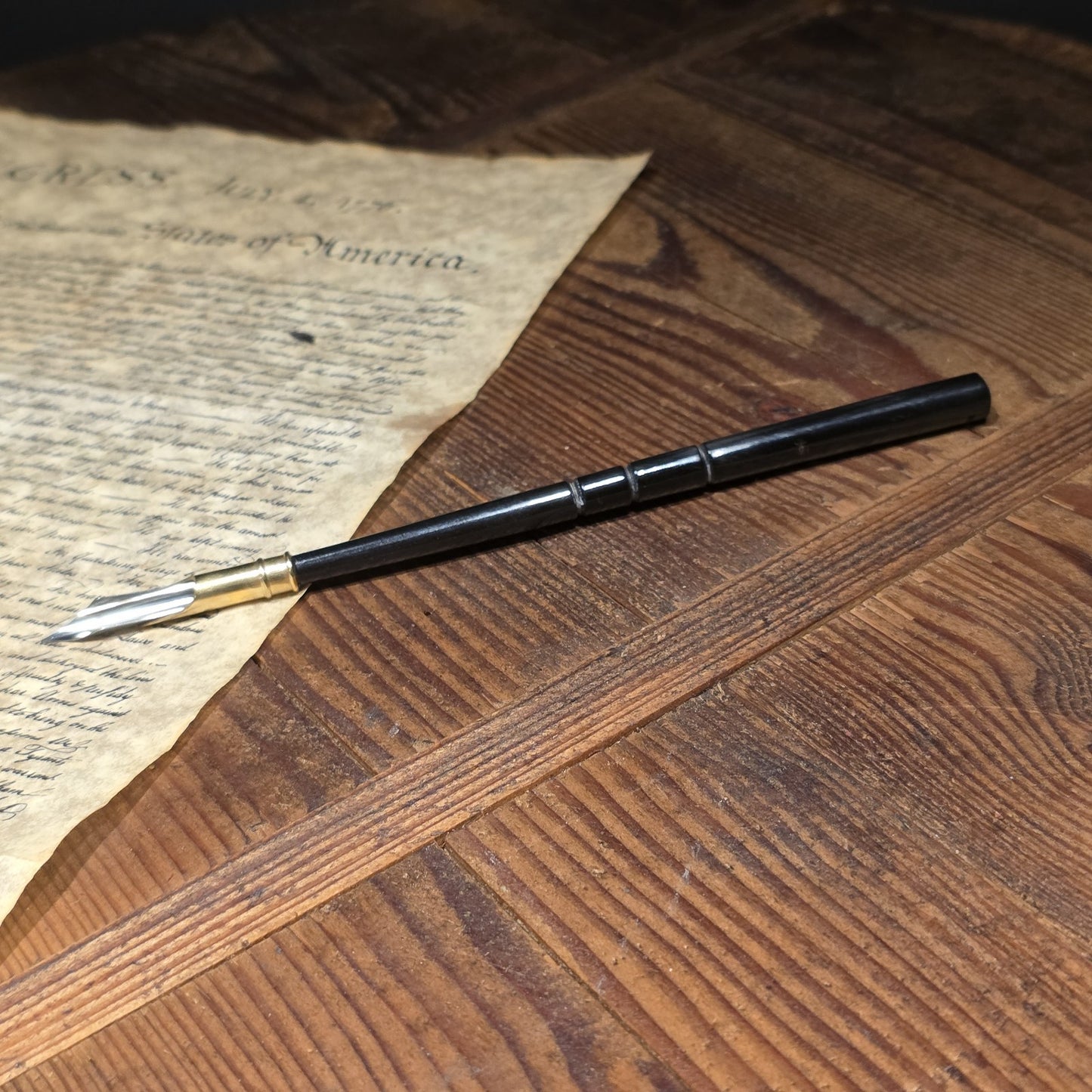 Black Bovine Horn Dip Pen – Antique Style Calligraphy Writing Pen