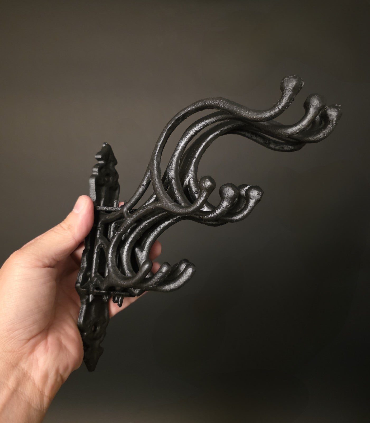 Antique Vintage Style Wall Hook Swivel Folding Coat Hanger Hardware Black Finish