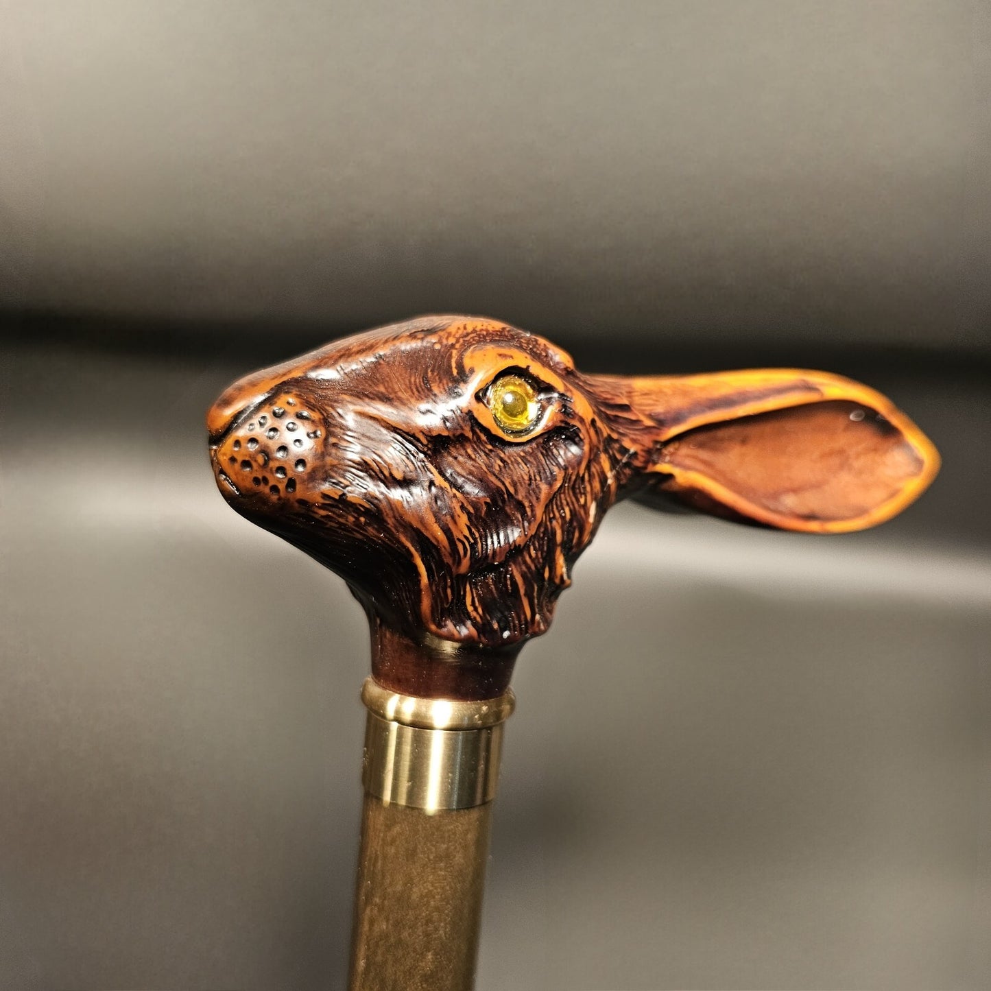 36" Antique Style Jack Rabbit Walking Stick Cane