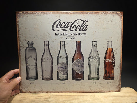 Metal Vintage Style Coca Cola Bottles Sign