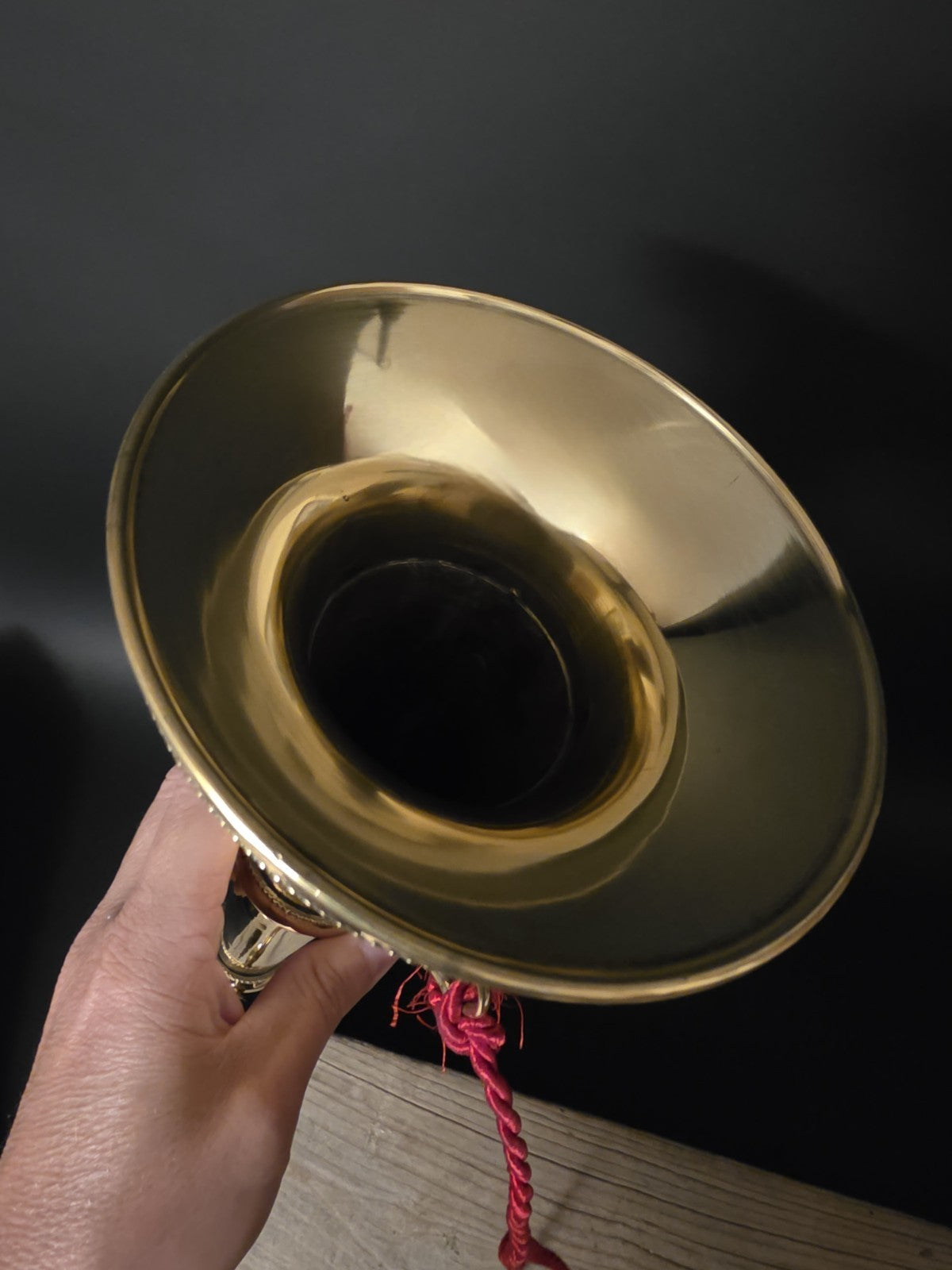 16 1/2" Antique Style Polished Brass Gold Fireman Presentation Speaking Trumpet