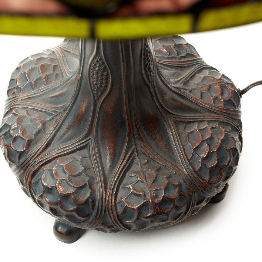35.5'' Rose Bush Tiffany-Style Stained Glass Table Lamp