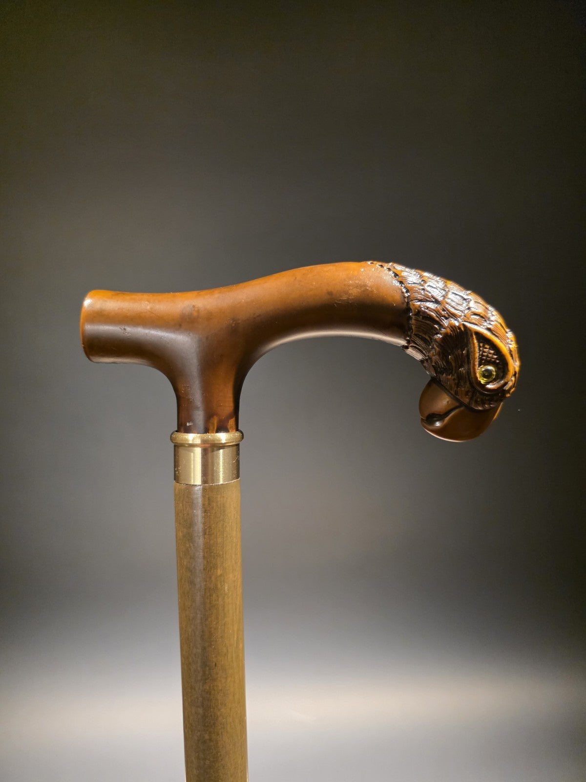 36" Antique Style Parrot Head Walking Stick Cane