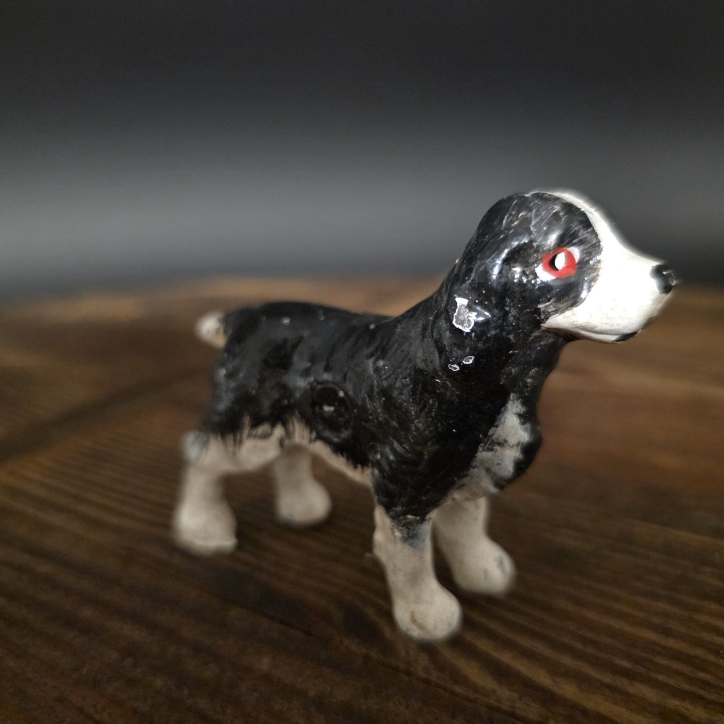 Vintage Antique Style Miniature Cast Iron King Charles Spaniel Dog Figurine Dog