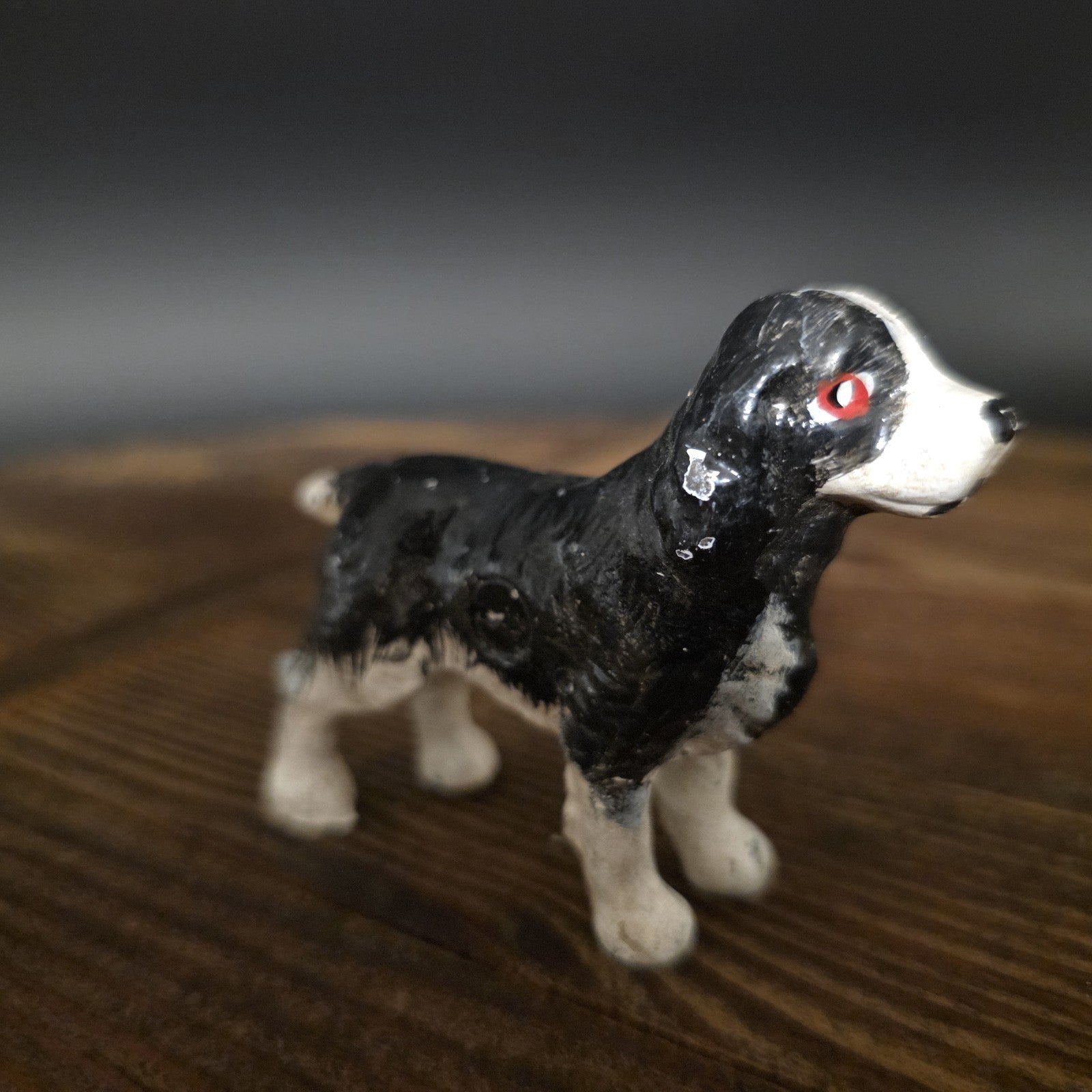 Vintage Antique Style Miniature Cast Iron King Charles Spaniel Dog Figurine Dog