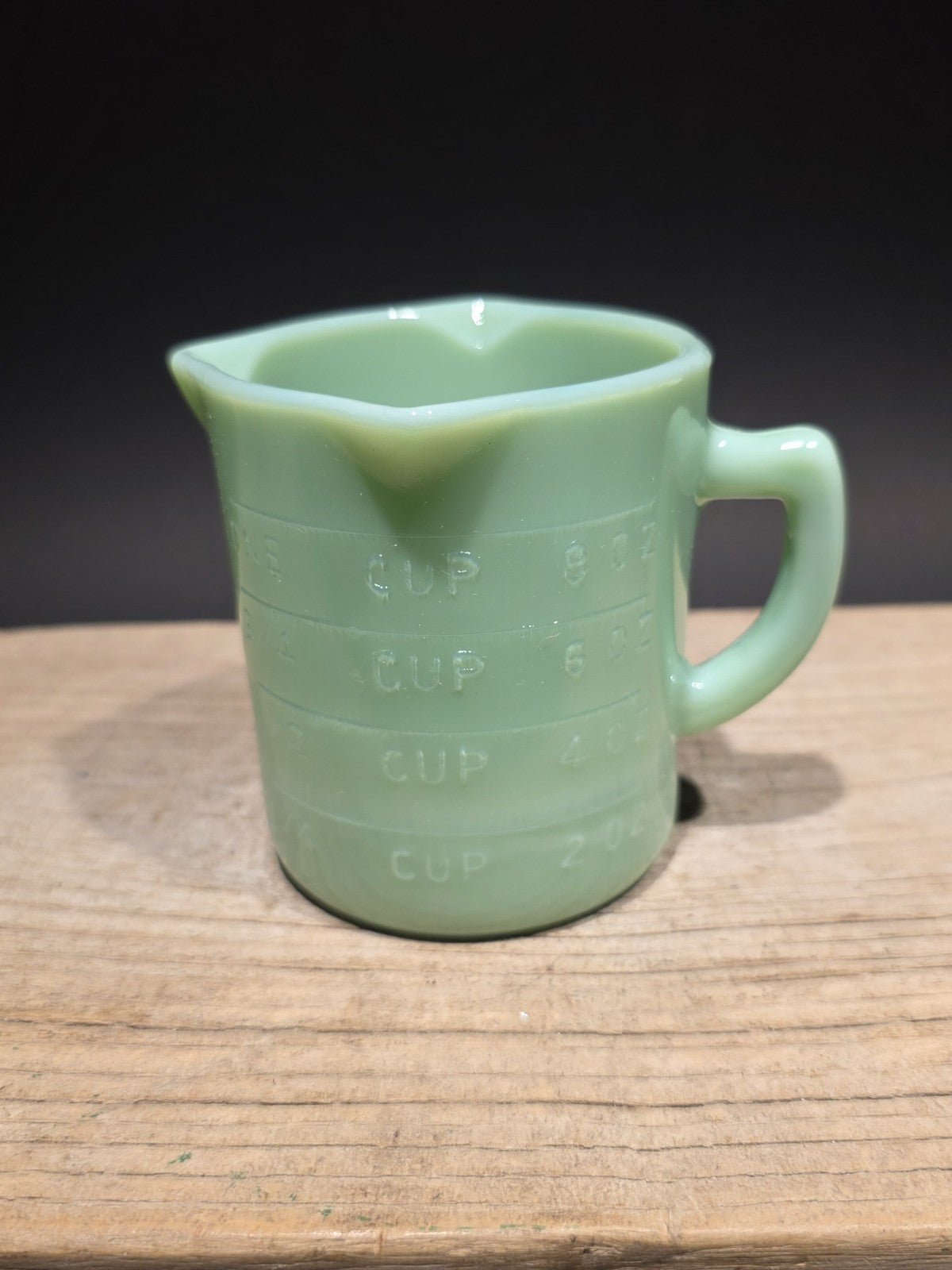 Antique Vintage Style 1 Cup Jadeite Depression Glass Retro