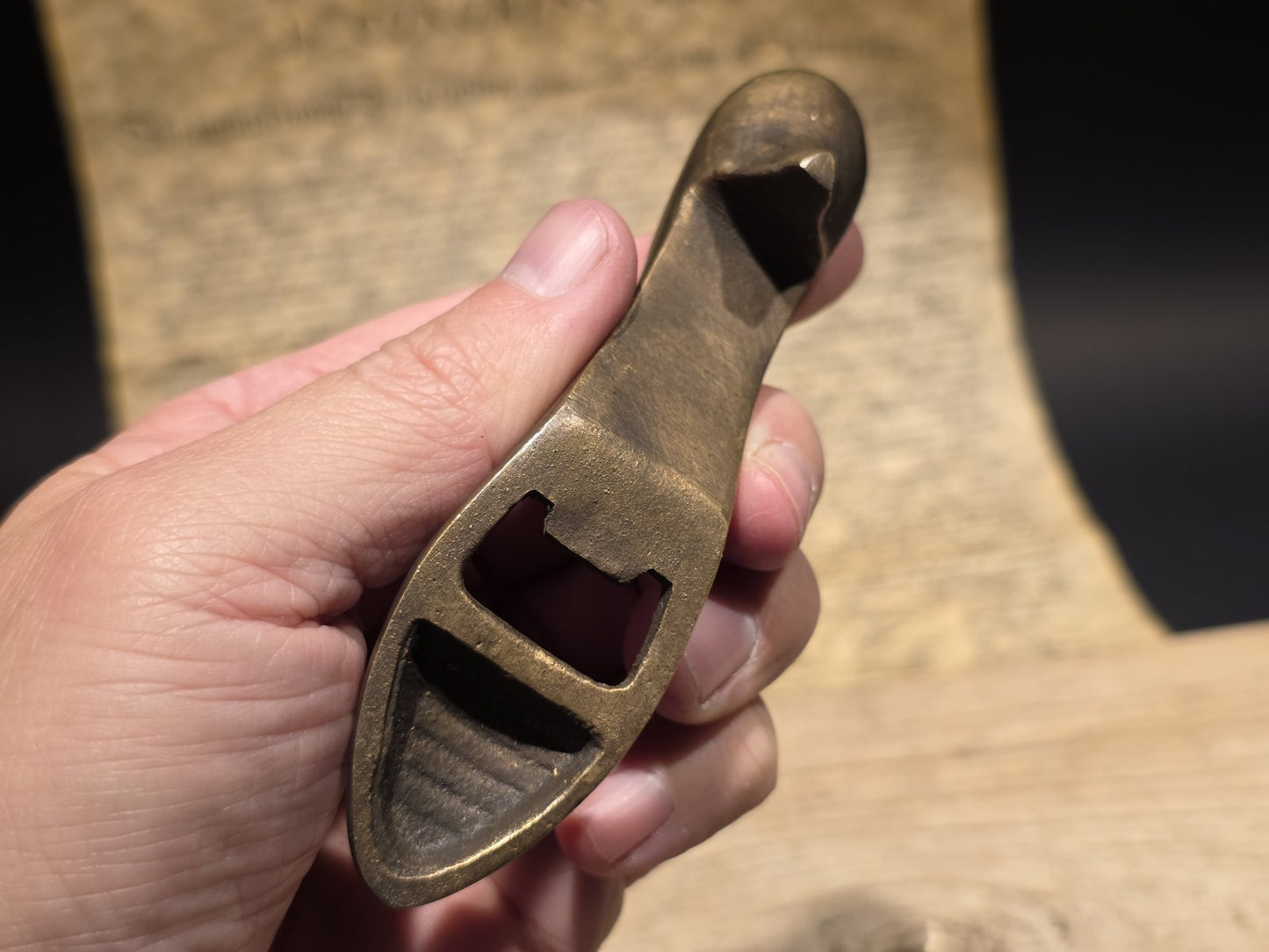 5" Vintage Style Brass "Cinderella" High Heel Shoe Bottle Opener