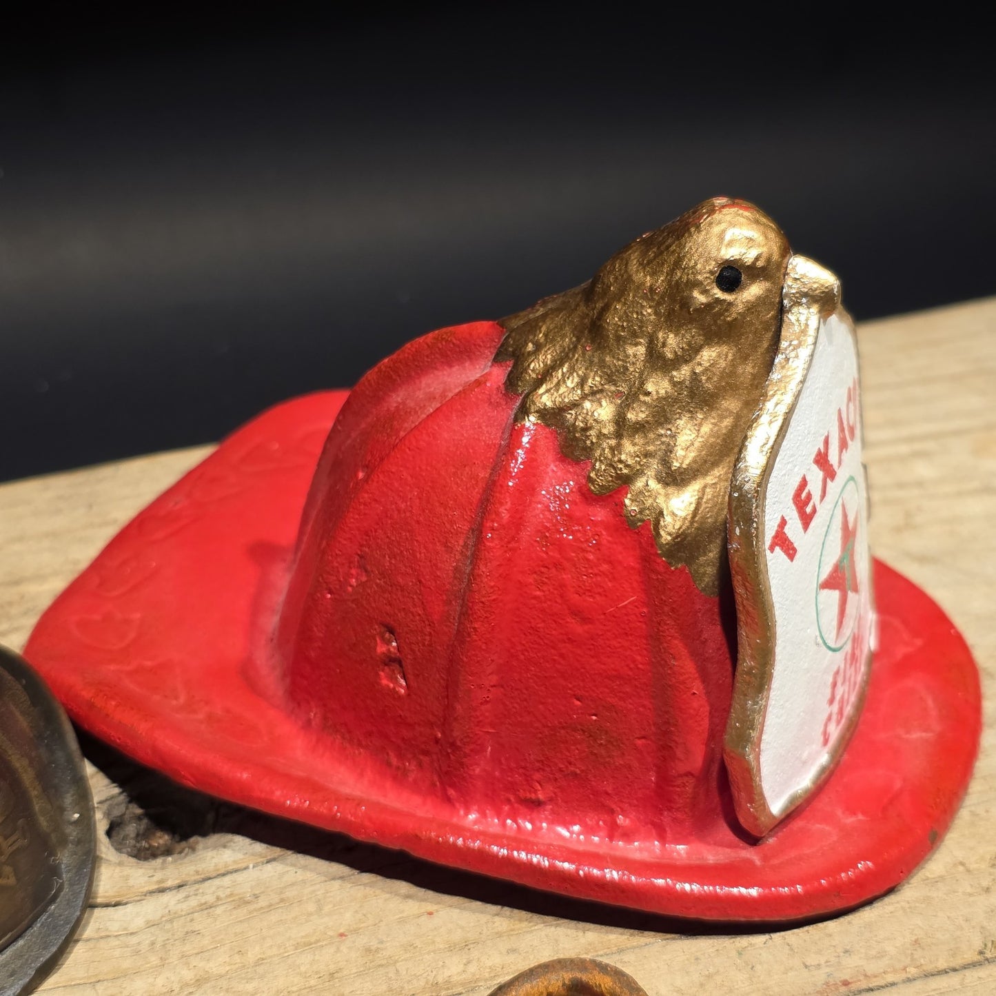 Mini Cast Iron Texaco Fire Chief Helmet Dixie Beer Axe Bottle Opener Lot