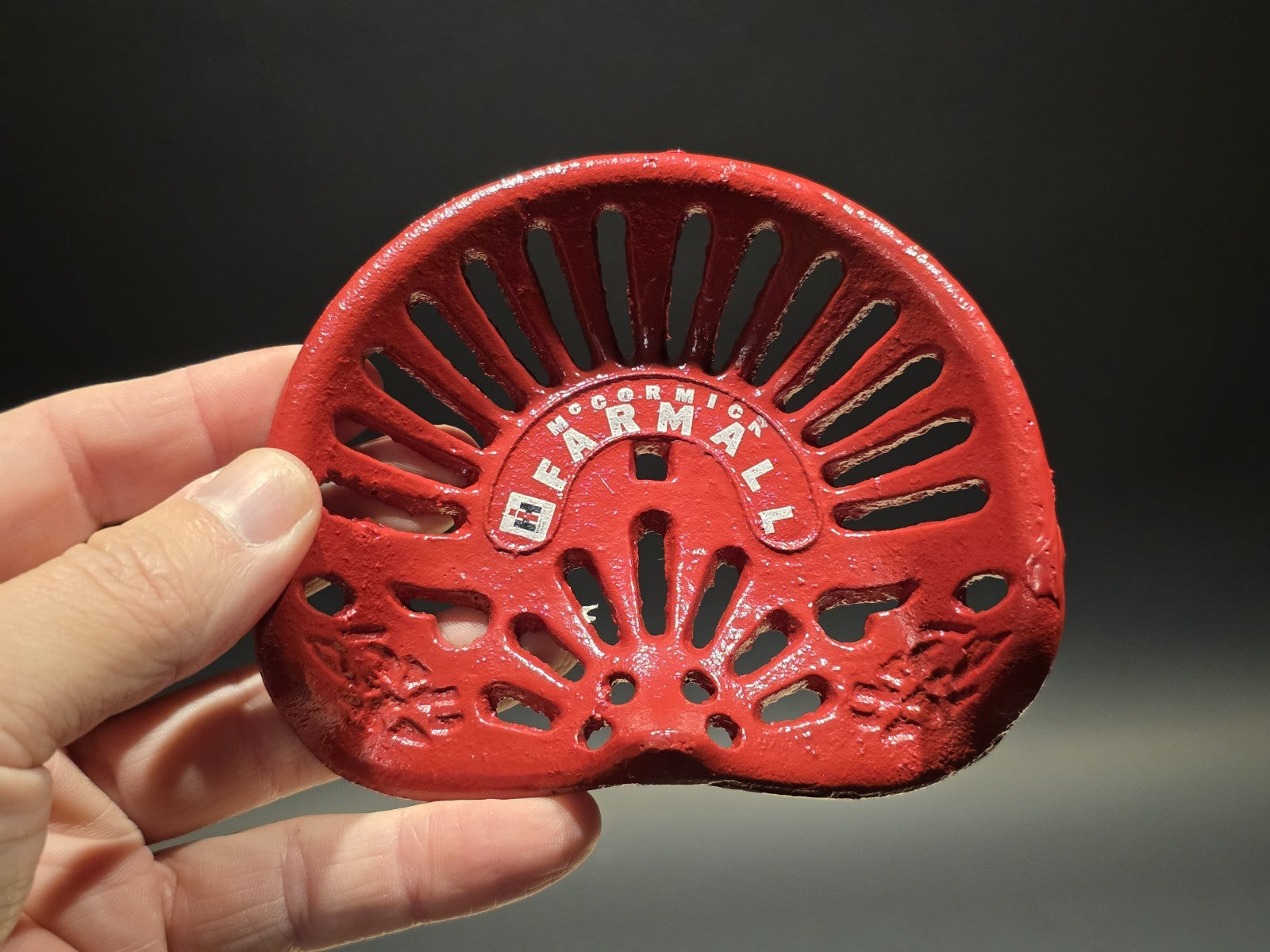 5" Antique Vintage Style Cast Farmall Miniature Tractor Seat Sample