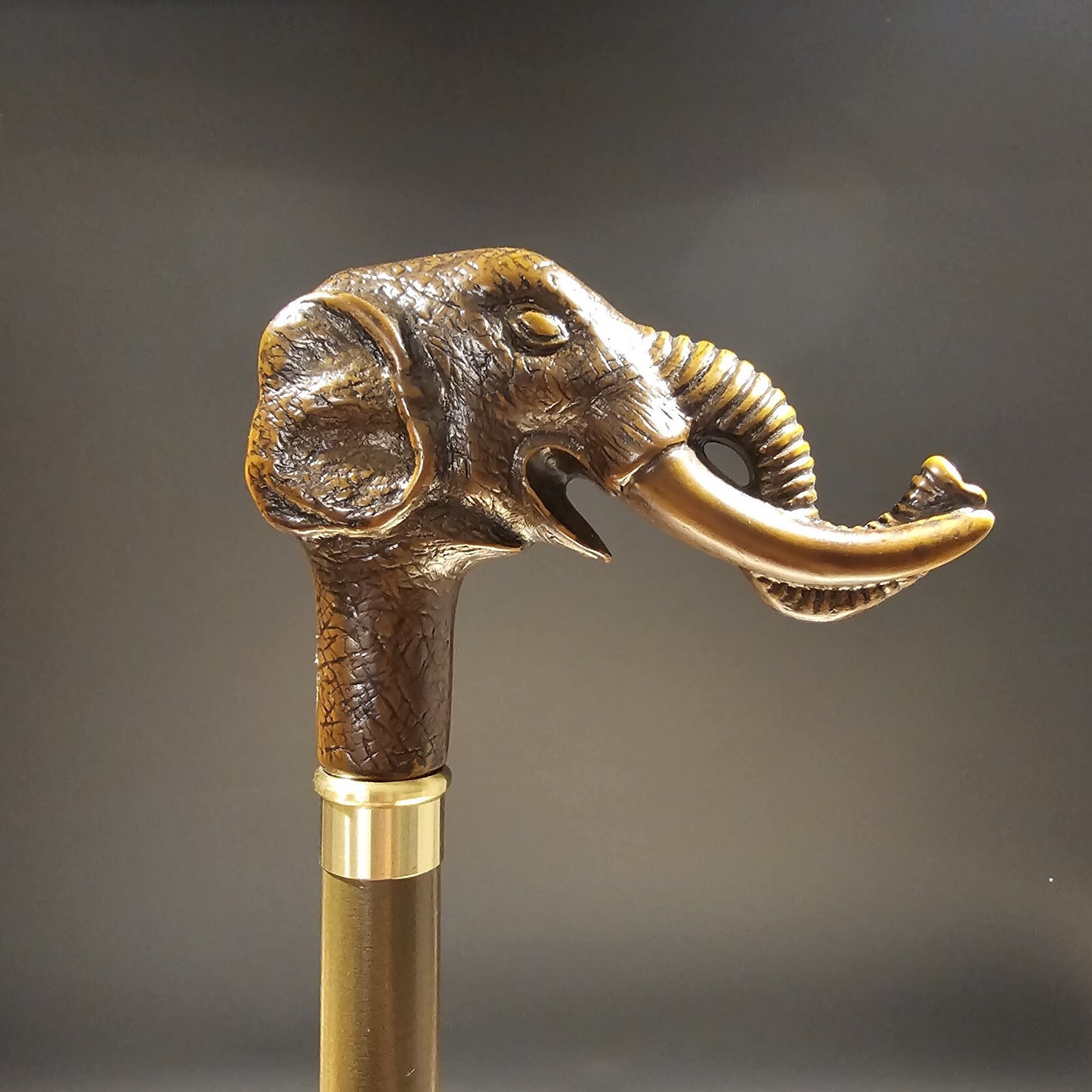 36" Antique Style Elephant Walking Stick Cane