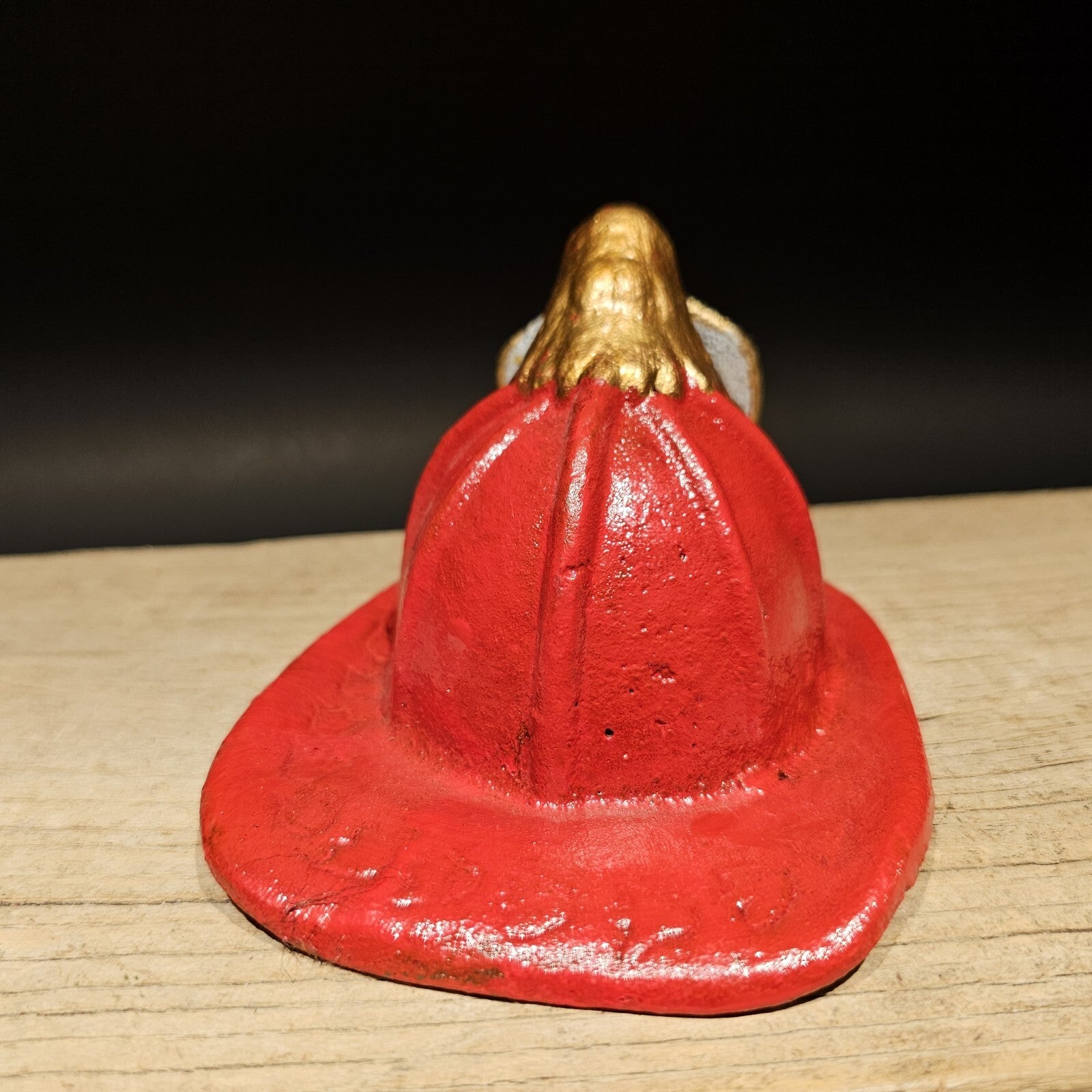 Antique Style Miniature Cast Iron Texaco Fireman Helmet