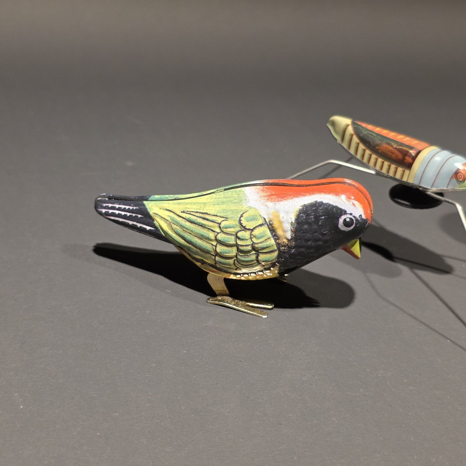 Vintage Tin Litho Wind-Up 5 Toy  Lot – Robot UFO Bird Train Cricket
