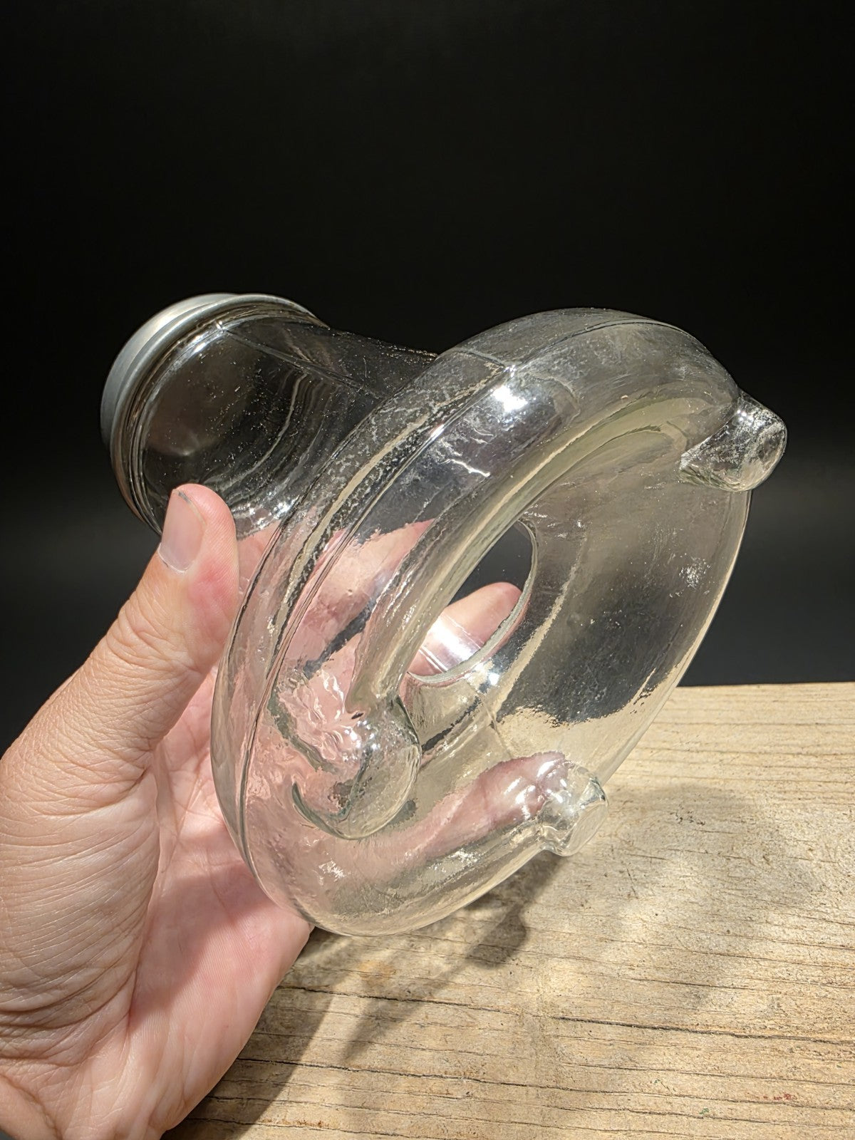 6 1/2" Antique Vintage Style Table Top Blown Glass Fly Wasp Insect Trap Catcher