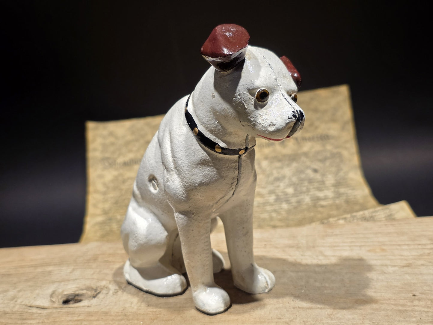 6" Vintage Style Nipper Dog Cast Iron Coin Bank