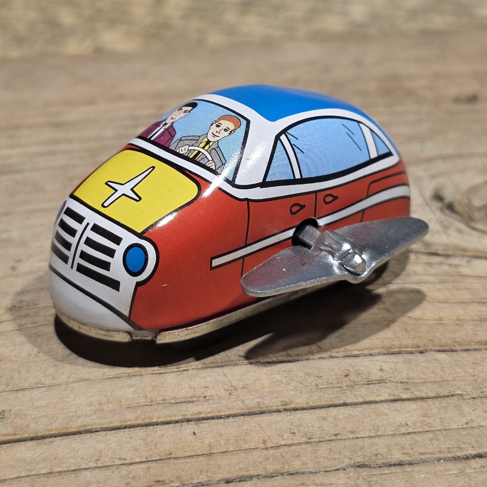 New Tin Litho Wind-Up Toy Mechanical Car