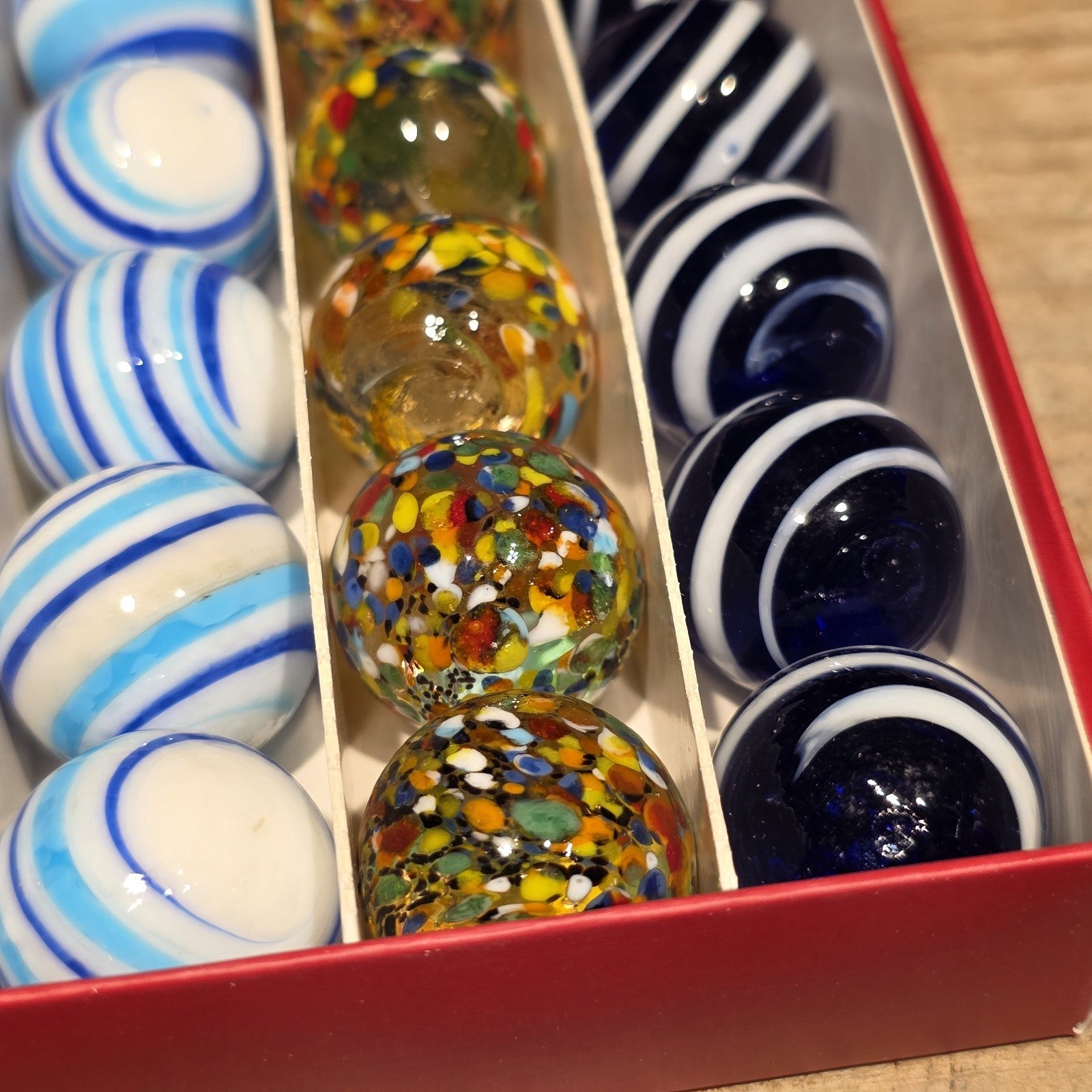 Akro Agates Vintage Style Box Set of Marbles