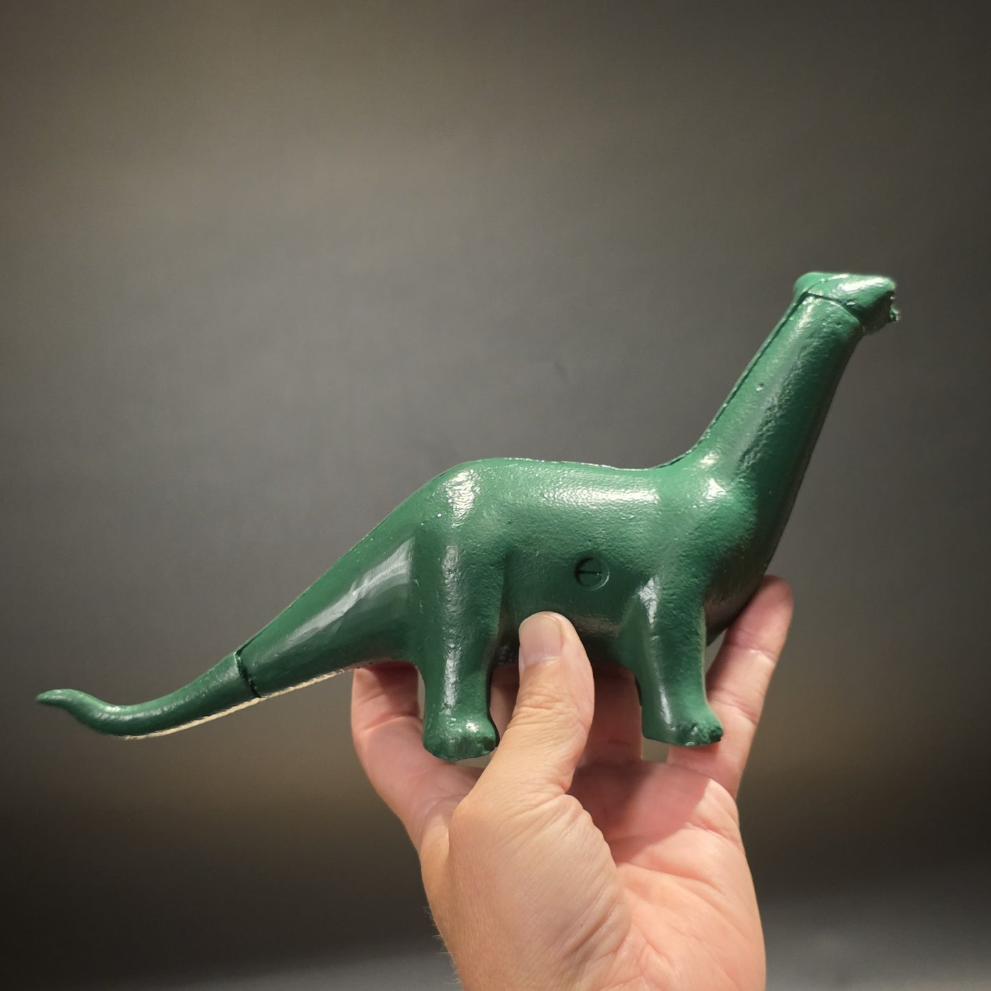 Antique Style Cast Iron Brontosaurus Dinosaur Coin Bank