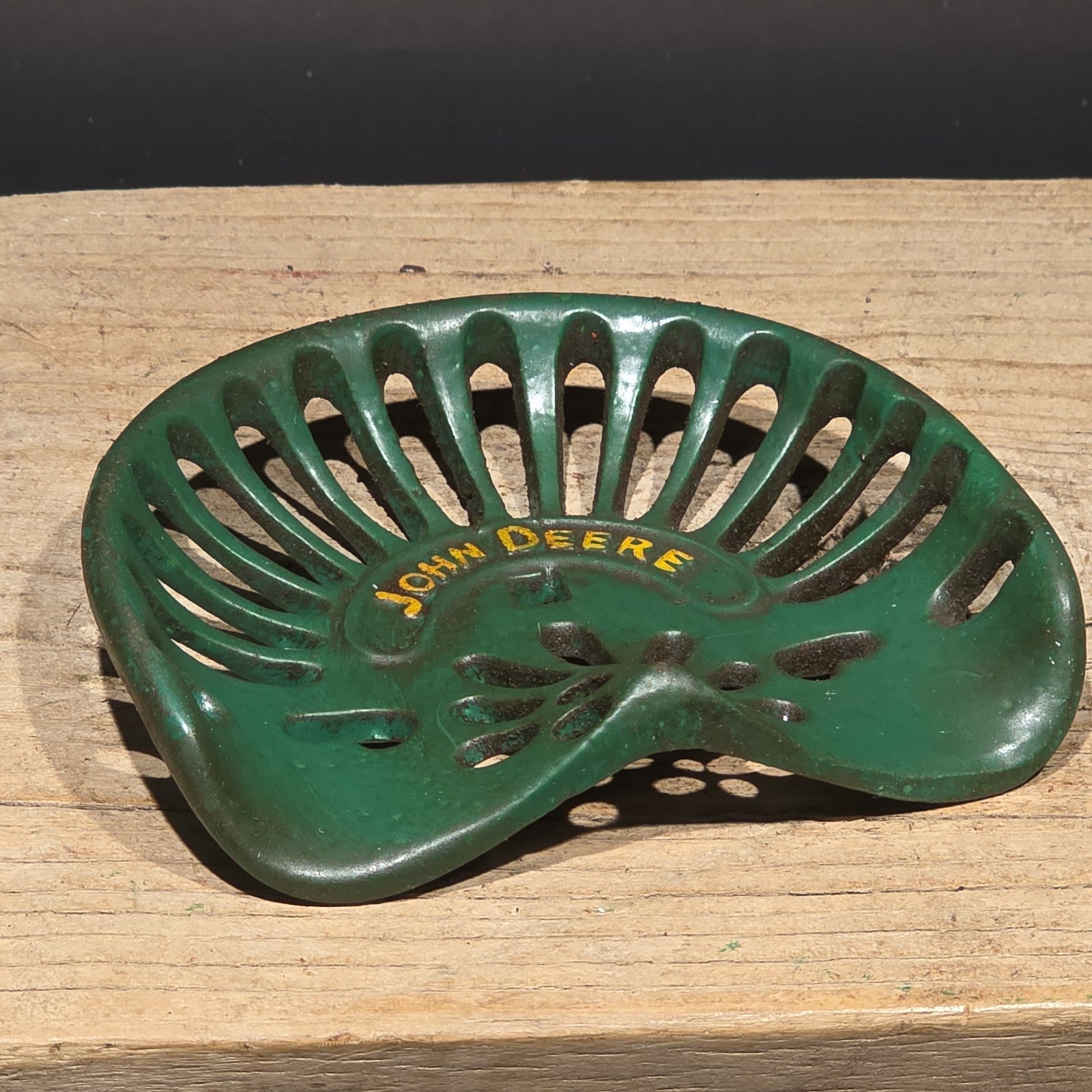 5" Antique Vintage Style Cast Iron John Deere Miniature Tractor Seat Sample