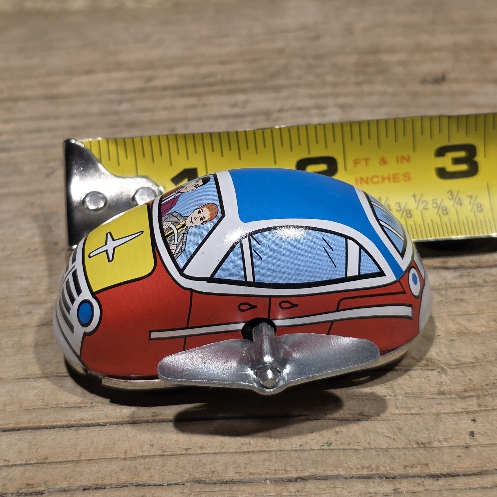New Tin Litho Wind-Up Toy Mechanical Car
