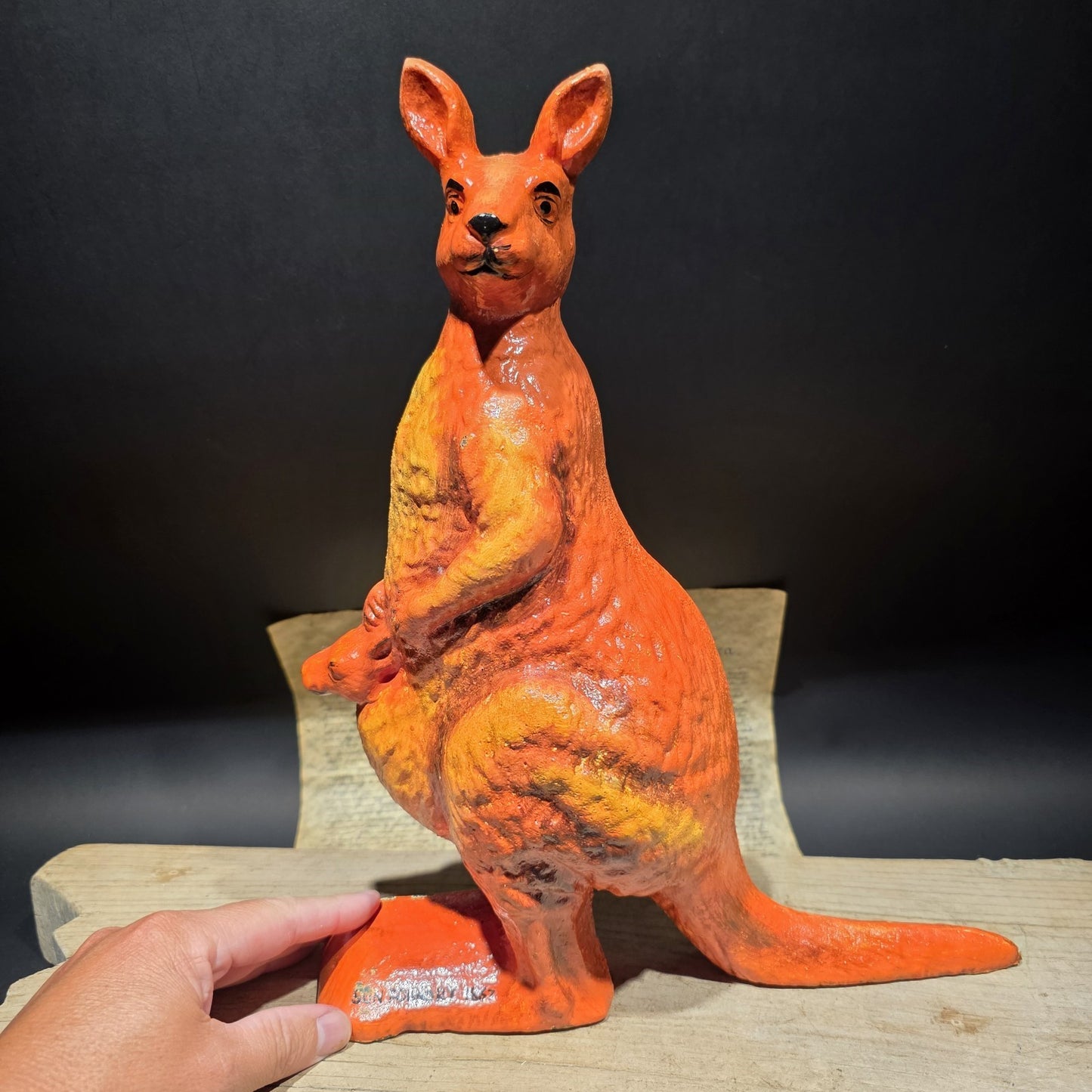 14" Sun Foundry 1867 Kangaroo Doorstop – 14" Cast Iron Animal Figure