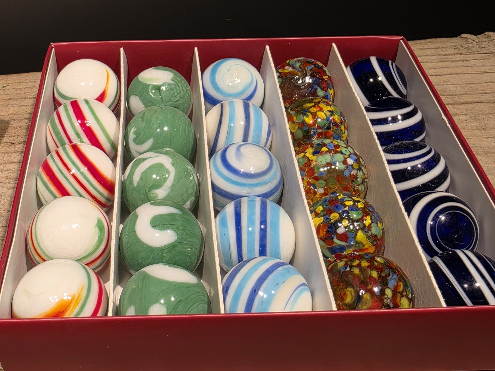 Akro Agates Vintage Style Box Set of Marbles