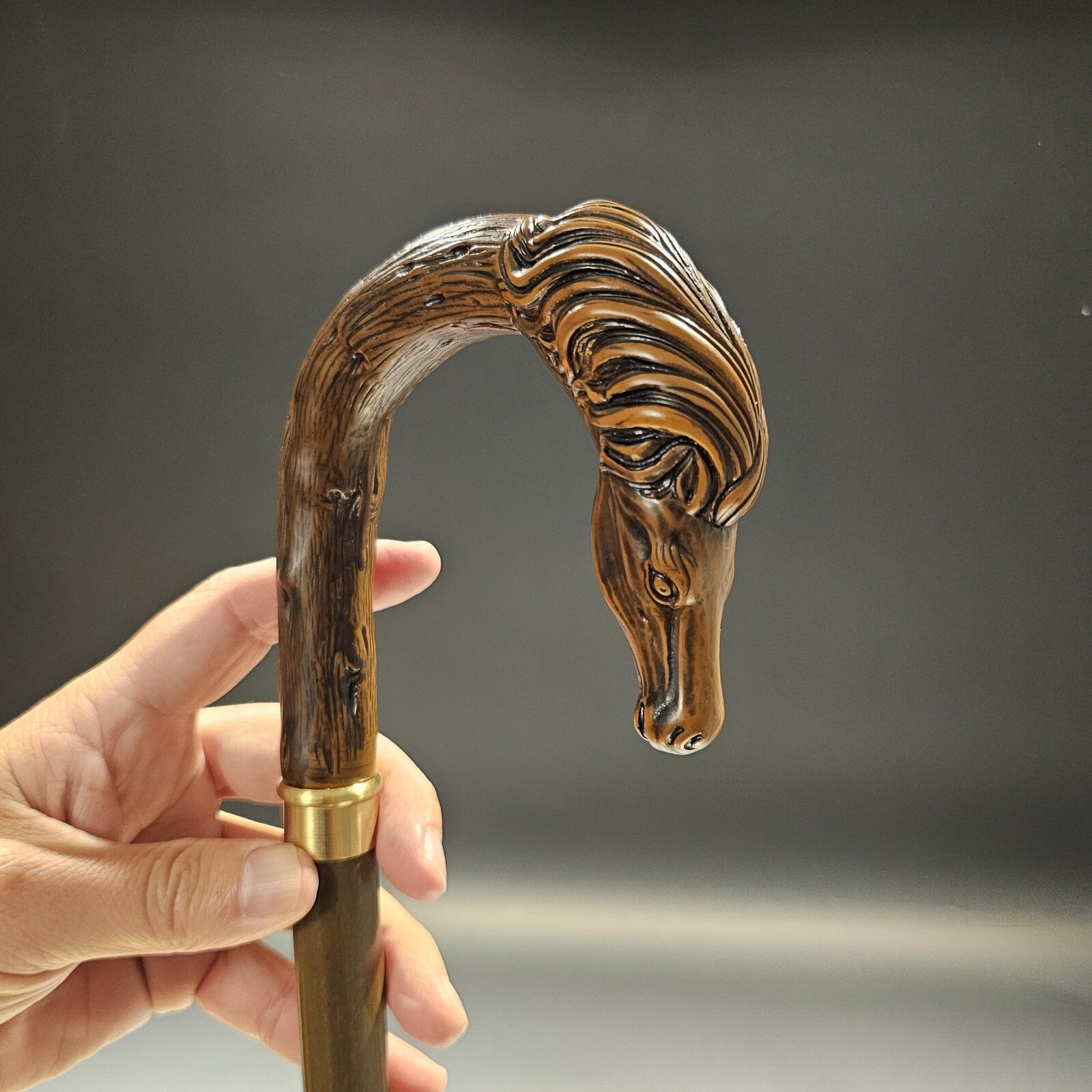 36" Antique Style Horse Head Walking Stick Cane