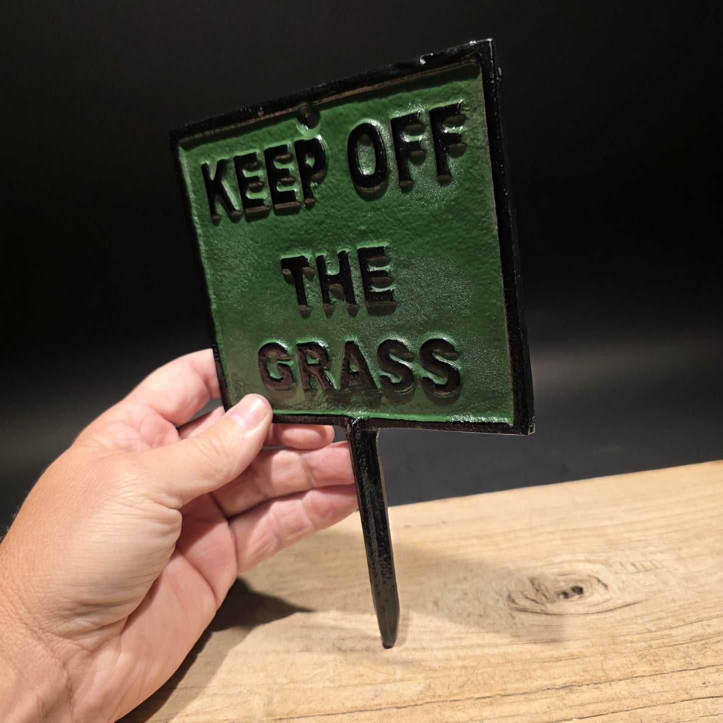 Vintage Style Cast Iron “Keep Off the Grass” Parks Lawn Sign