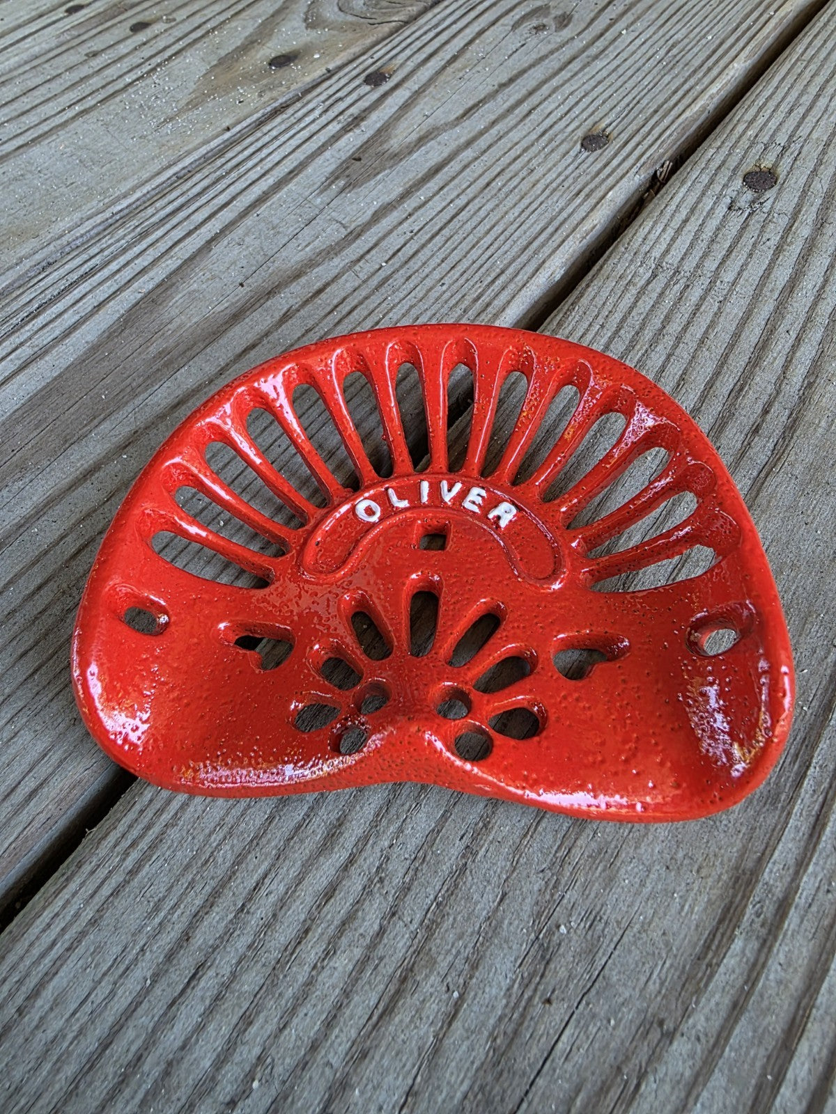 5" Antique Vintage Style Cast Oliver Miniature Tractor Seat Sample