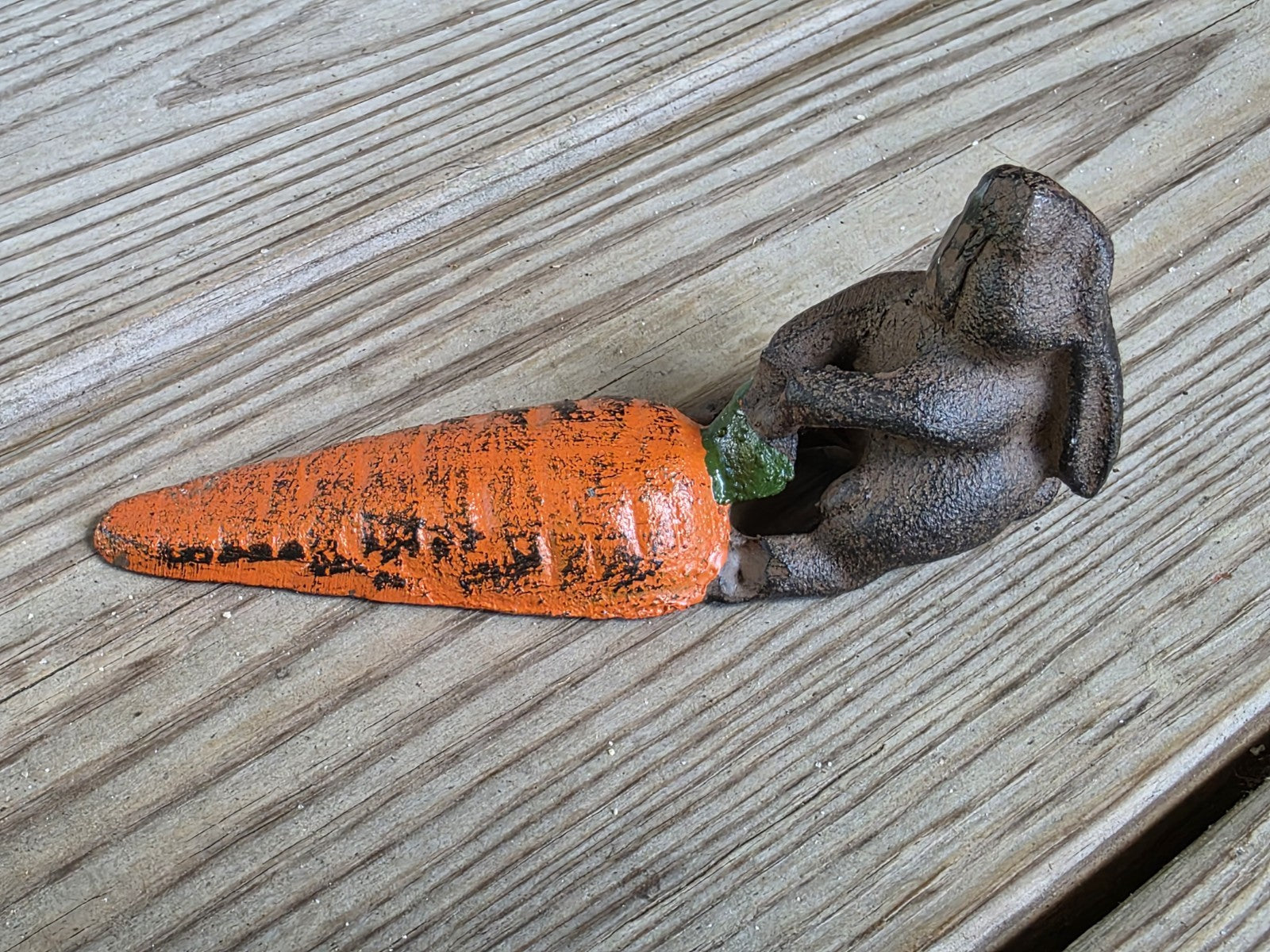 Antique Vintage Style Cast Iron Door Stop Rabbit Hare Wedge