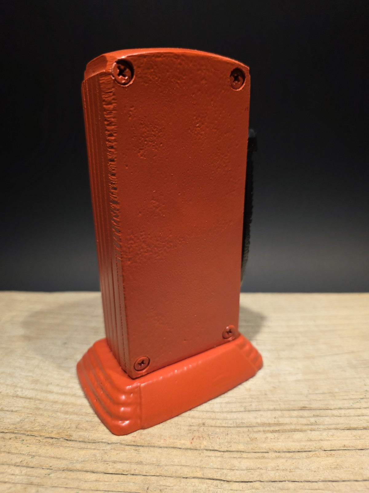 Vintage Style Metal Oilzum Gasoline Orange Mini Gas Pump Coin Bank