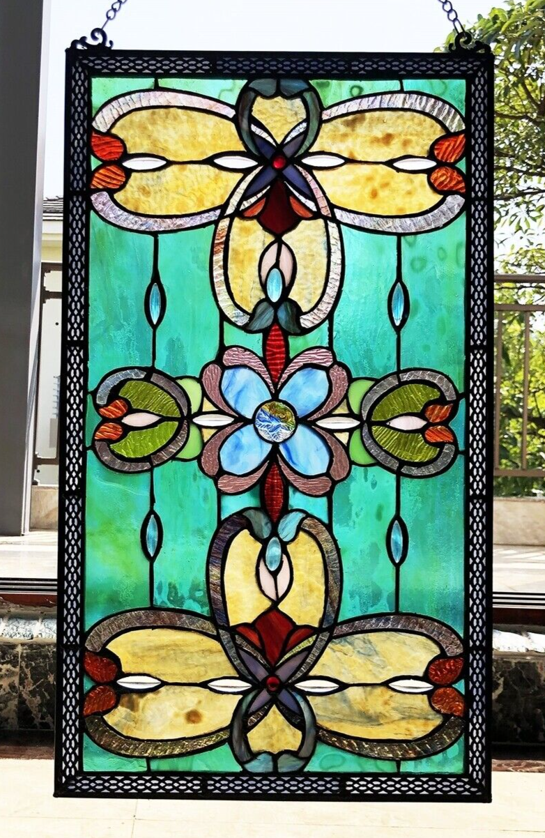 26" Stained Glass Window Hanging Panel Suncatcher
