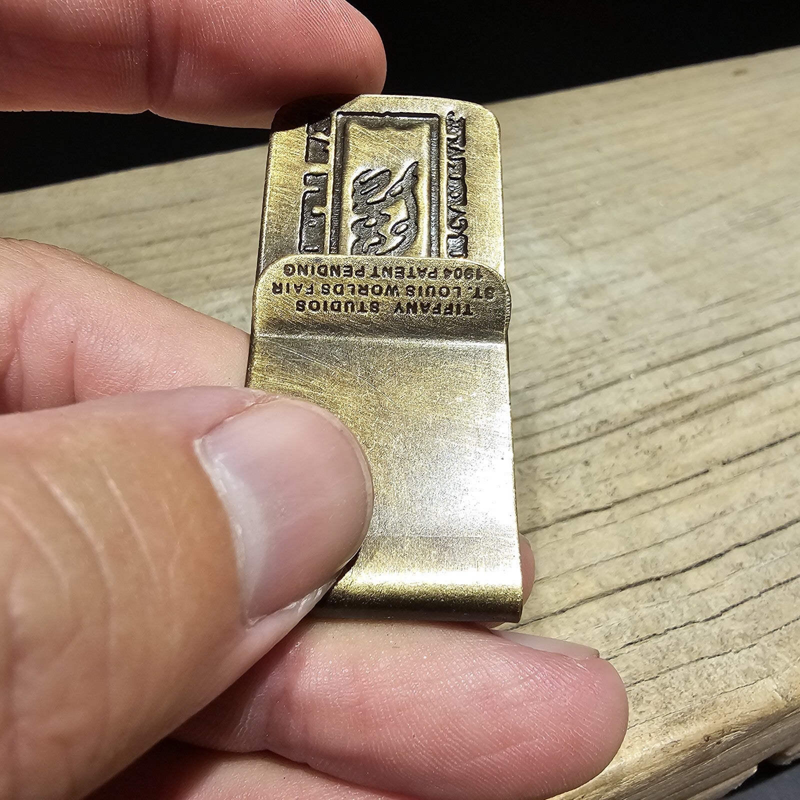 Antique Style Brass Coca Cola Money Clip
