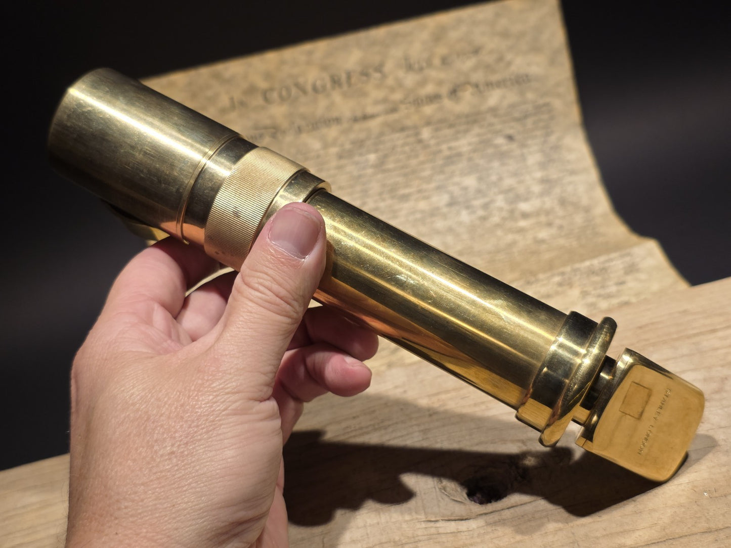 9 1/2" Antique Style Brass Portable Periscope Scope "see around the corner"