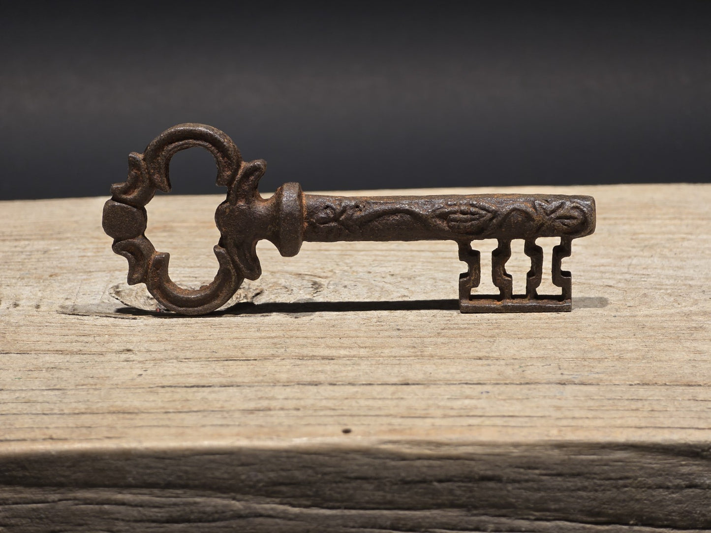 4" Antique Style Iron Large Skeleton Church Key