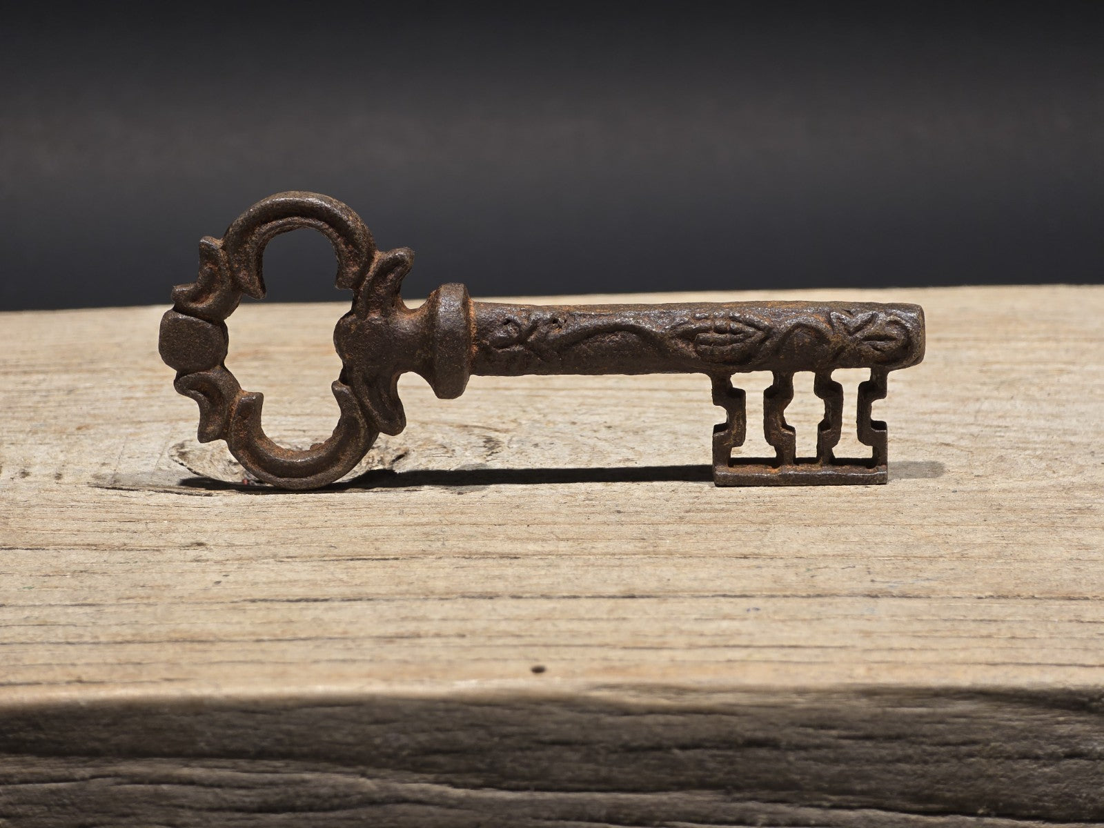4" Antique Style Iron Large Skeleton Church Key