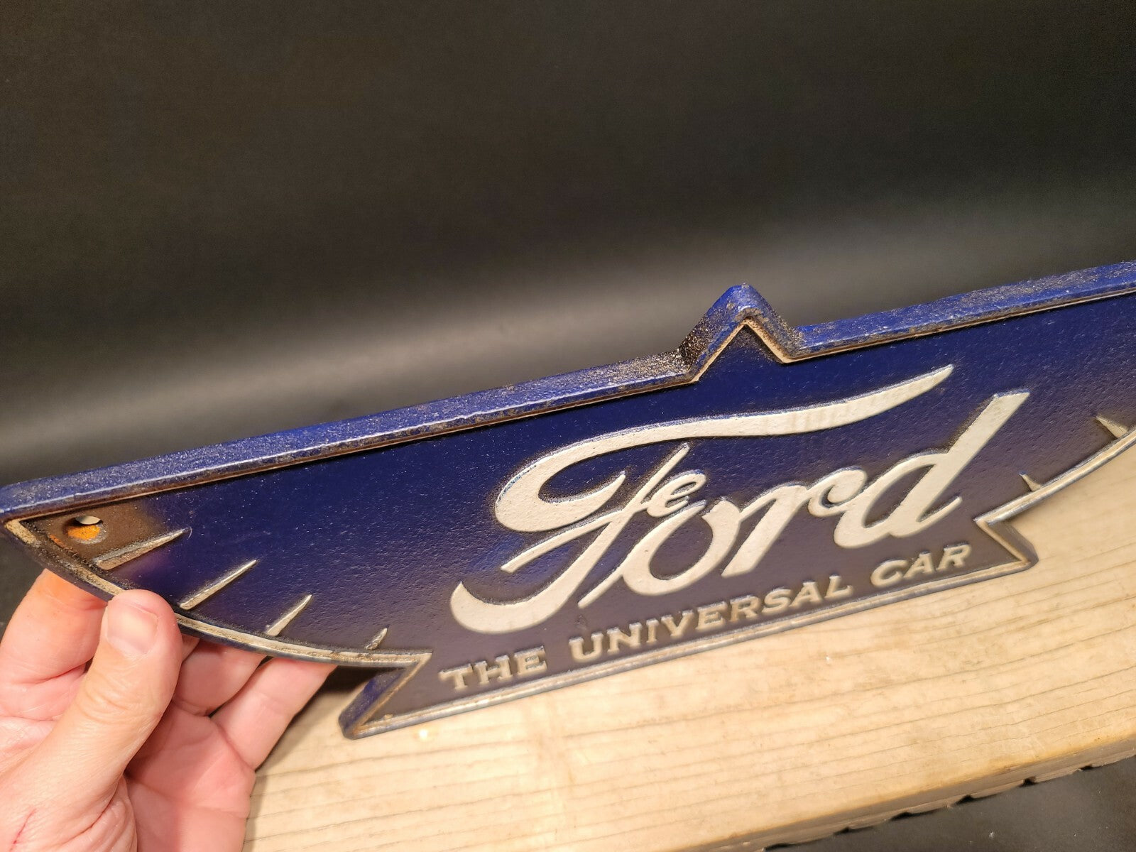 Antique Vintage Style Cast Iron Ford Car Sign Plaque