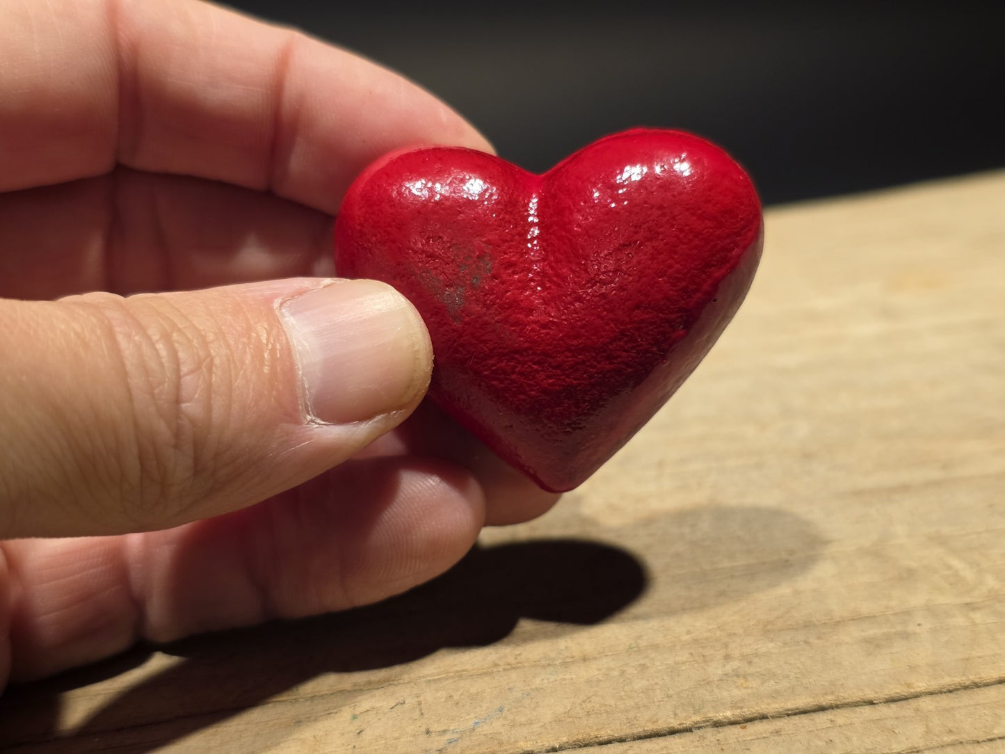 Vintage Style Cast Iron Red Heart