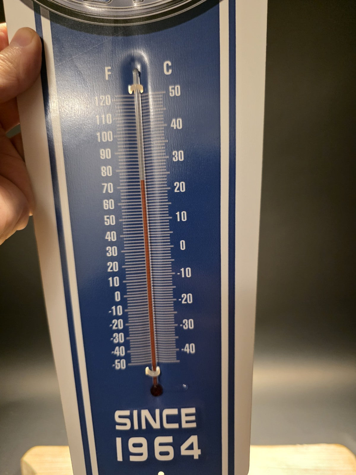 17.5 " Metal Vintage Style Ford Mustang American Thermometer Sign
