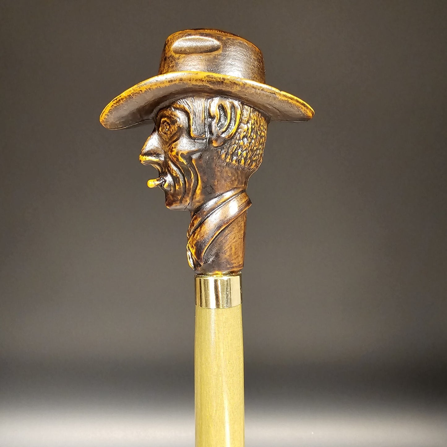 36" Antique Style Cigar Man Walking Stick Cane