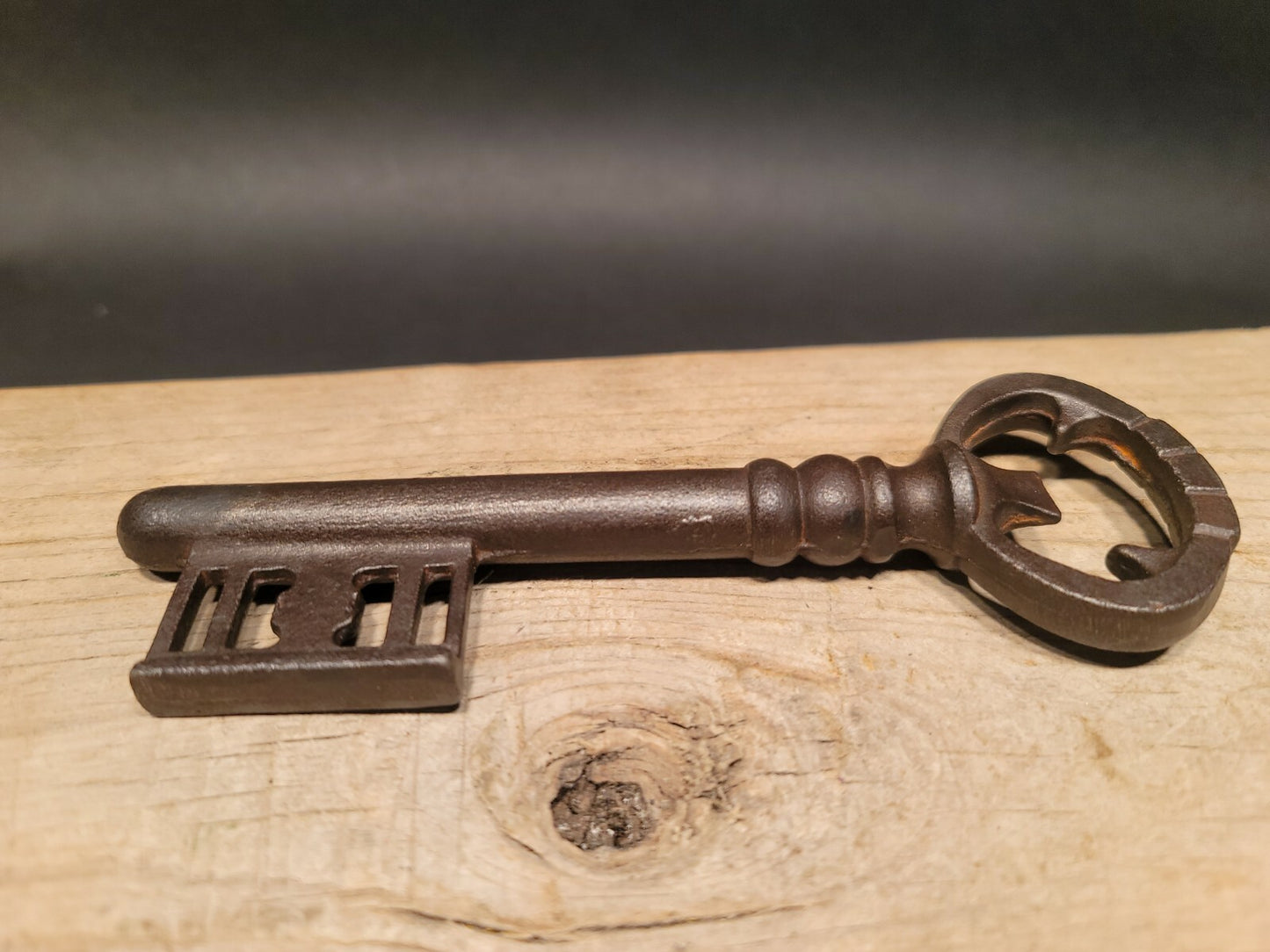 6 1/8" Antique Style Cast Iron Large Skeleton Church Key