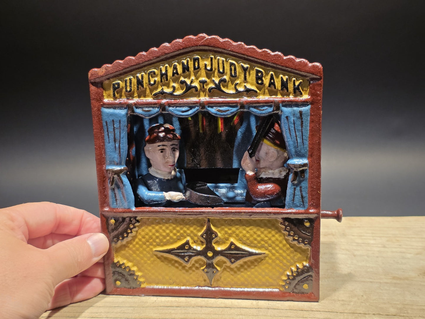 Antique Style Cast Iron Mechanical Coin Bank