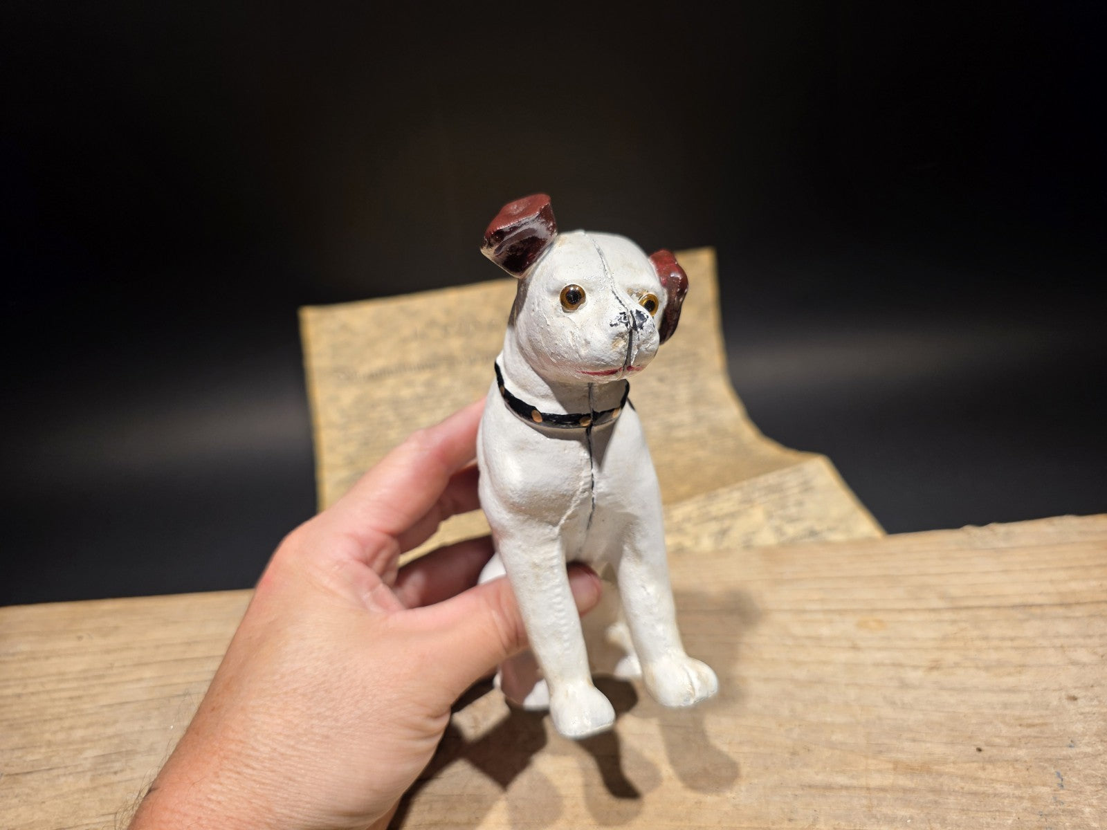 6" Vintage Style Nipper Dog Cast Iron Coin Bank