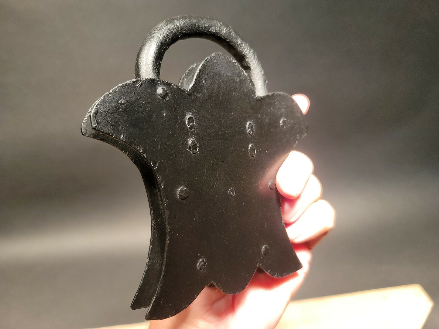 Antique Vintage Style Cast Iron Padlock Lock & Key 