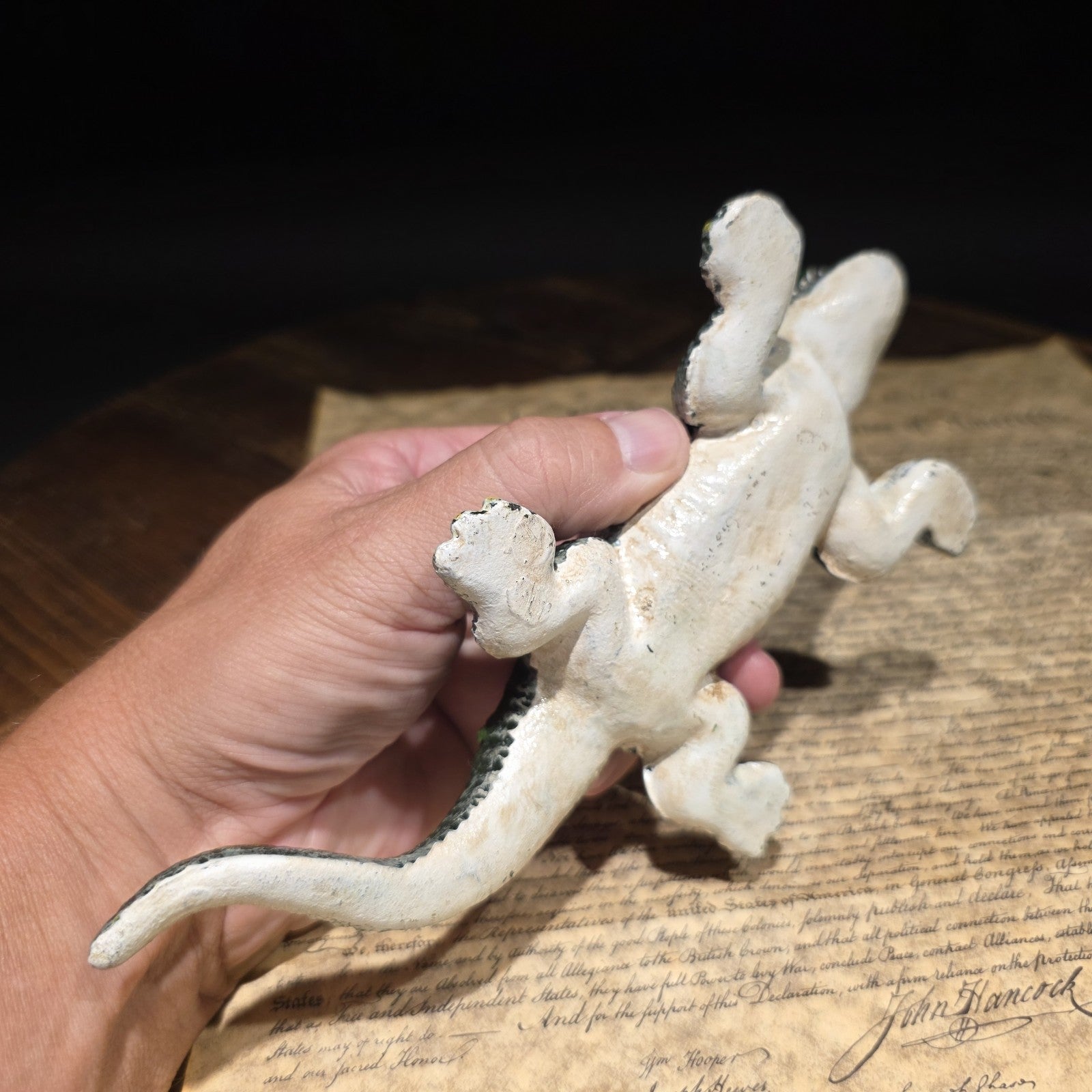 Cast Iron Alligator Box – Vintage Style Crocodile Trinket Dish Figure
