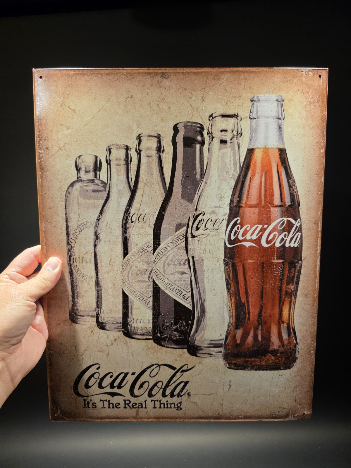 Metal Vintage Style Coca Cola Bottles Sign