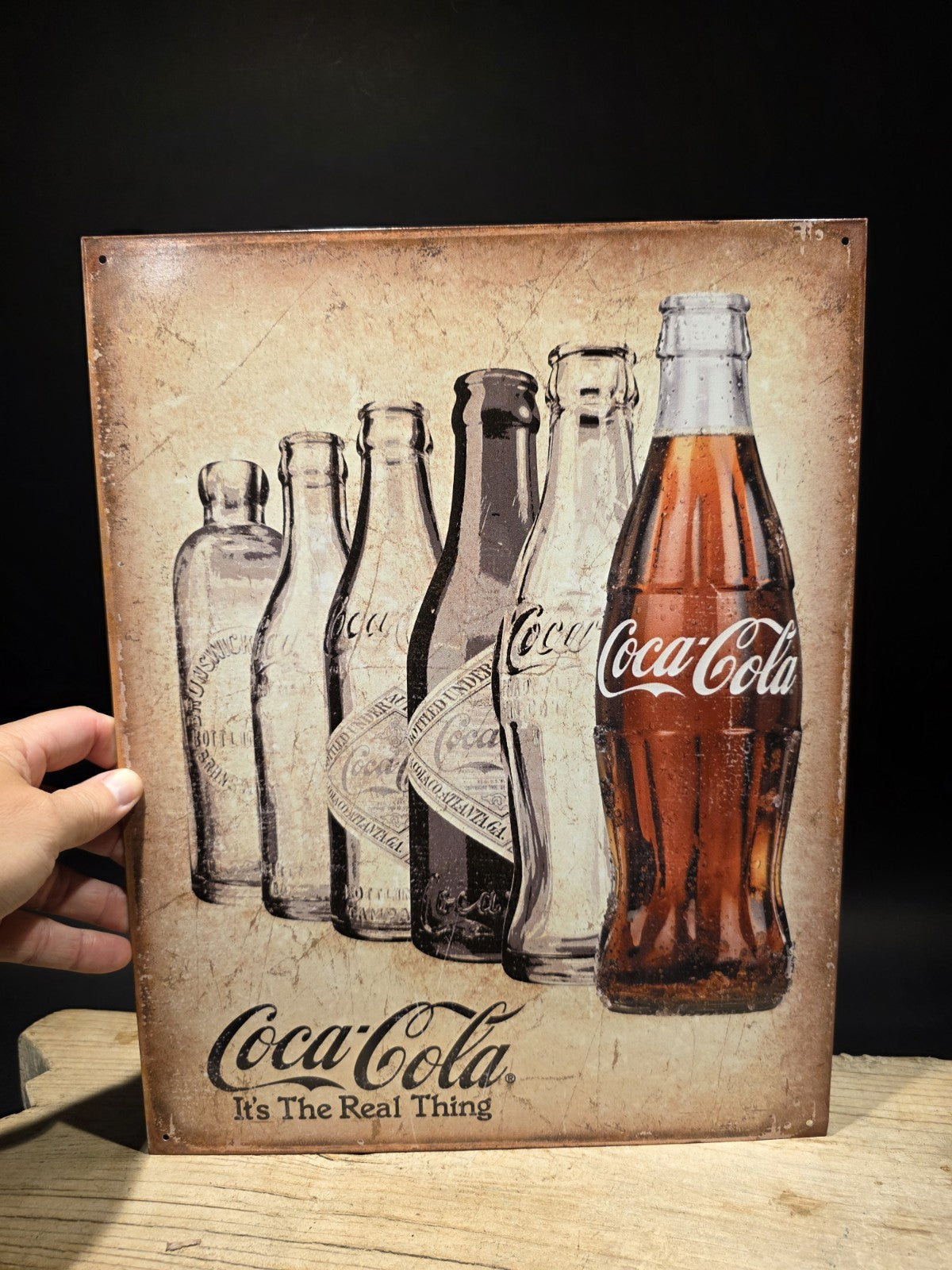 Metal Vintage Style Coca Cola Bottles Sign