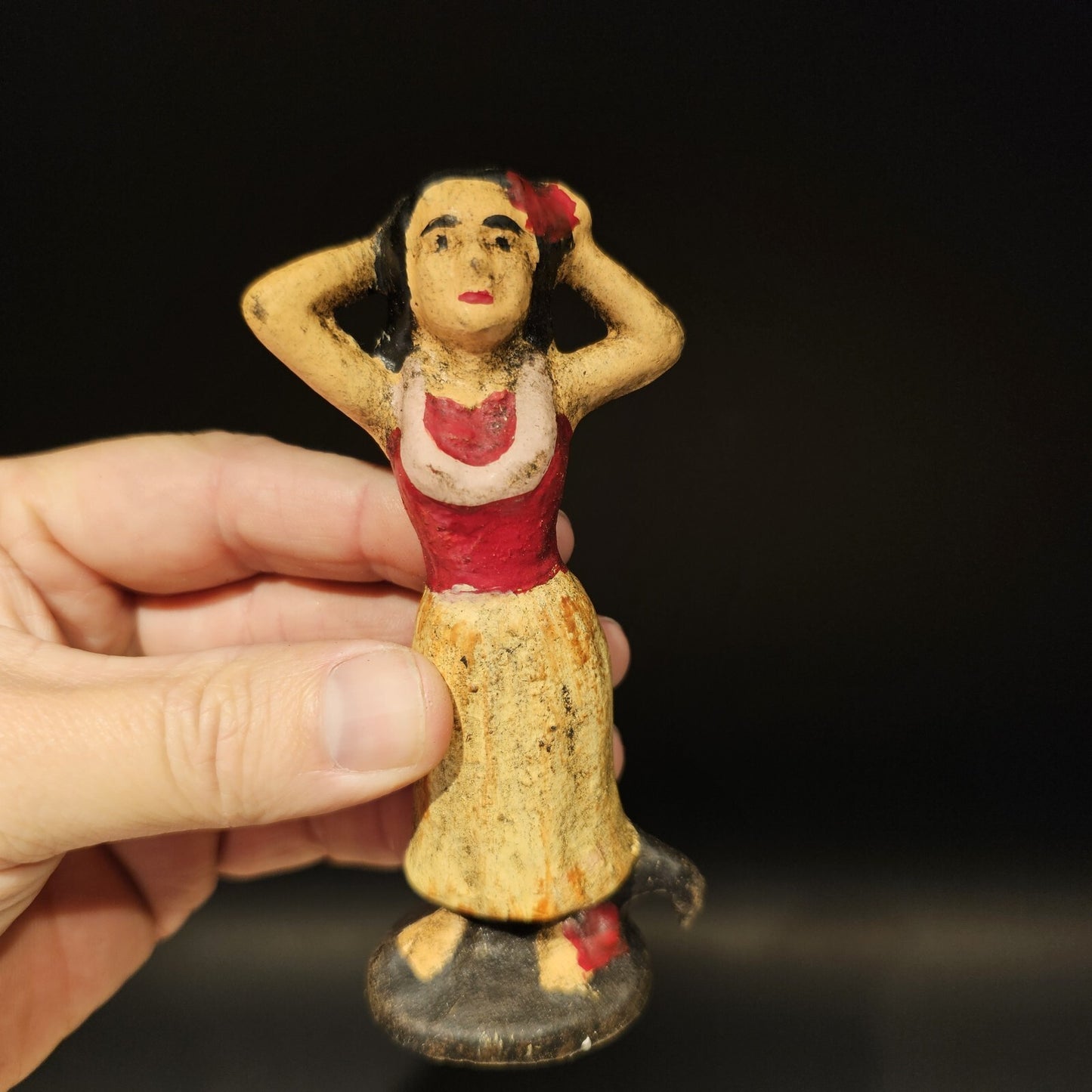 Antique Vintage Style Cast Iron Hula Dancer Bottle Opener