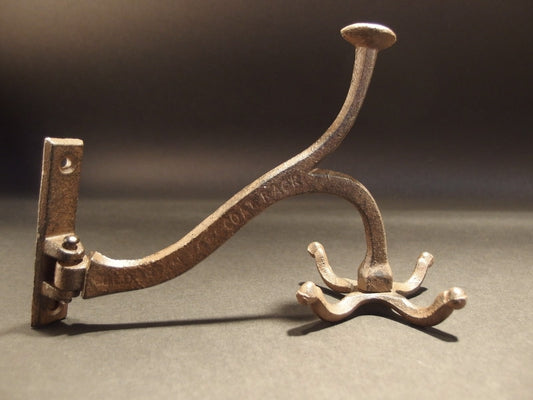 Antique Vintage Style Cast Iron Hook Swivel Bracket Spinning Coat Hanger
