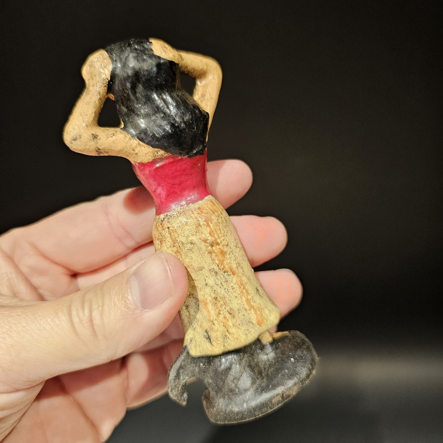 Antique Vintage Style Cast Iron Hula Dancer Bottle Opener