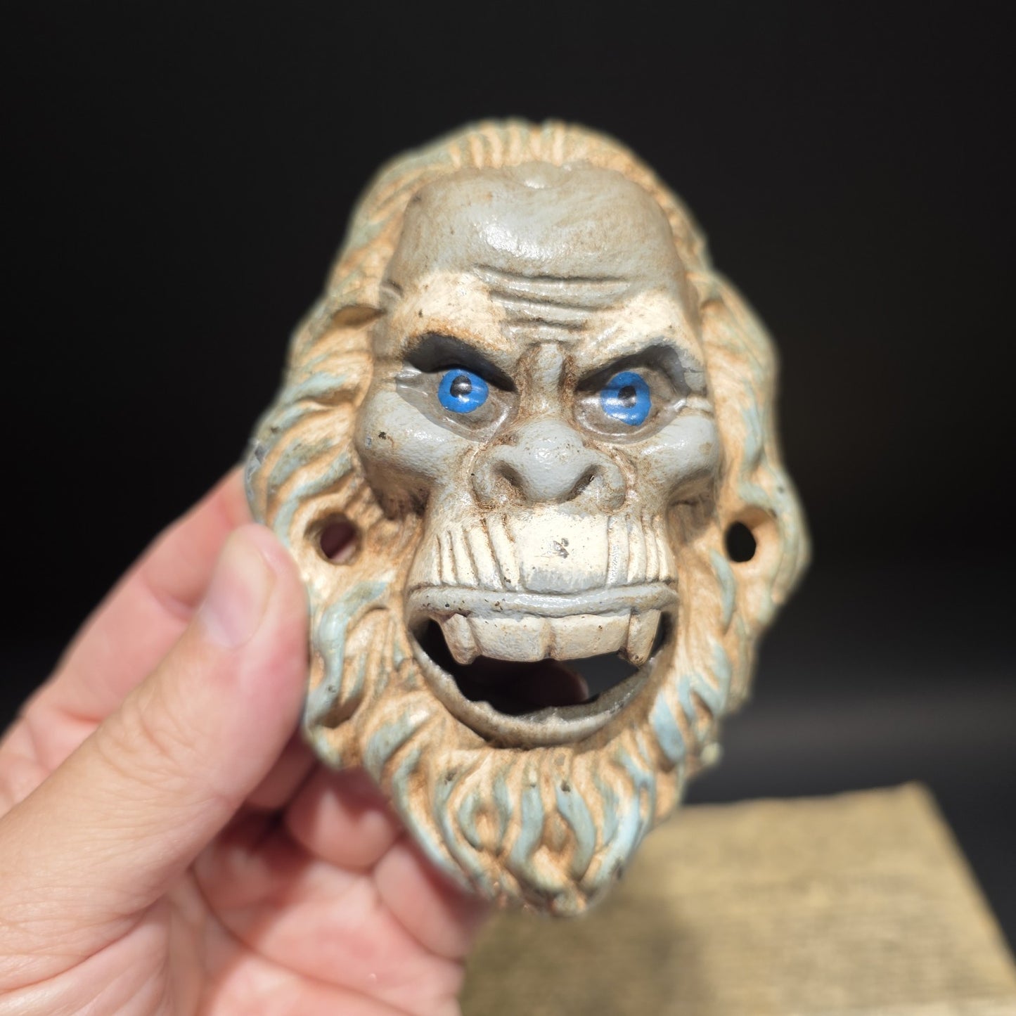 Antique Vintage Style Cast Iron Yeti Sasquatch Wall mount Bottle Opener